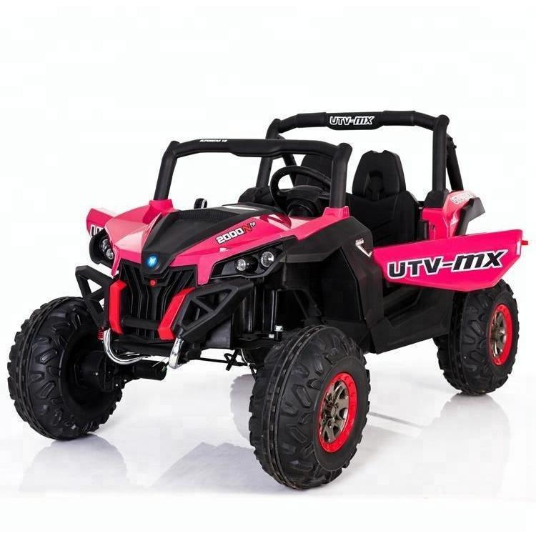 KIDS VIP 2 Seater Sport Edition 4X4 12V By / UTV Style Kids Electric Ride On Car with Leather Seat, Rubber Wheels, Music, Bluetooth, RC
