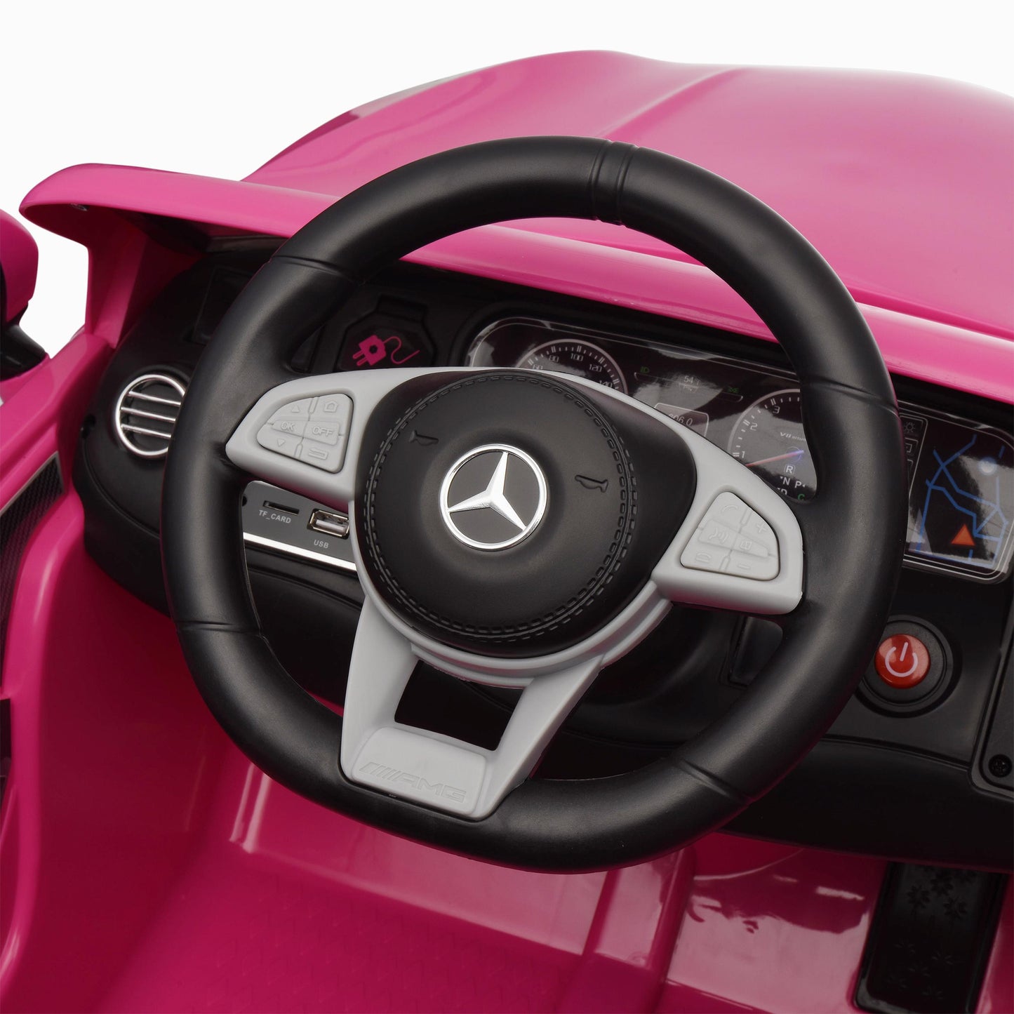 Kids 12V Licensed Mercedes-Benz S63 Coupe Ride On Car, w/ Parent Remote Control, AUX Function, 3 Speeds - Pink