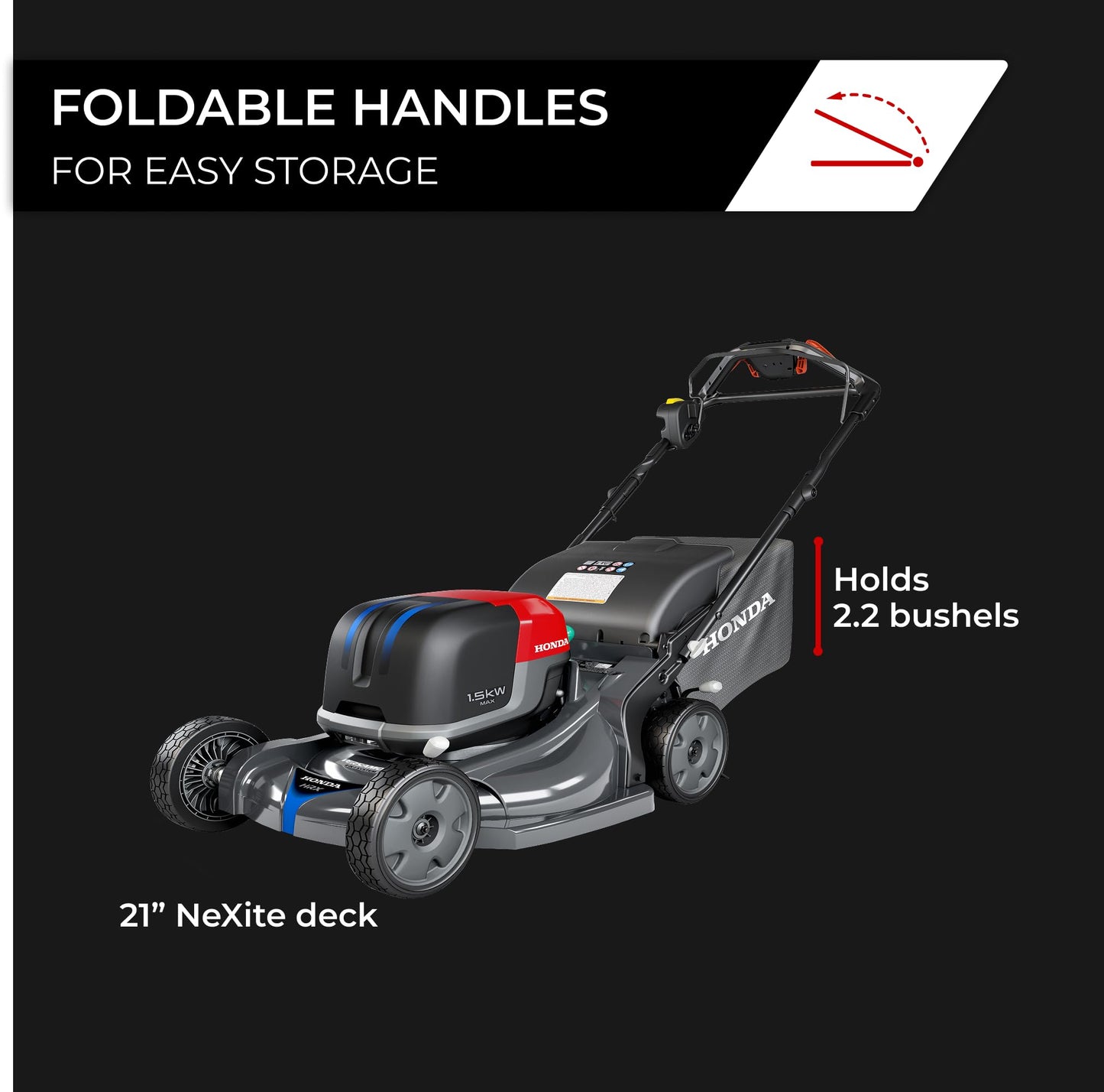 HRX-BE 21-Inch Walk Behind 12 AH Battery Powered Lawn Mower with 2 Battery Bays, Variable Speed Self Propelled Lawn Mower with 2.2 Bushel Capacity, Easy-Off Grass Bag (HRX217YXBEXA6)