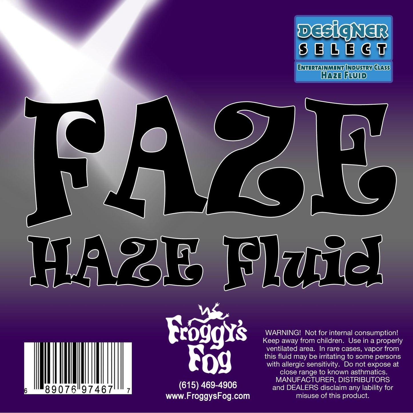 Faze Haze - 5 Gallon - Professional Water Based Haze Juice - For Antari F-1, F-5, F-7, Chauvet Professional AMHAZE 2 and Compact Hazers