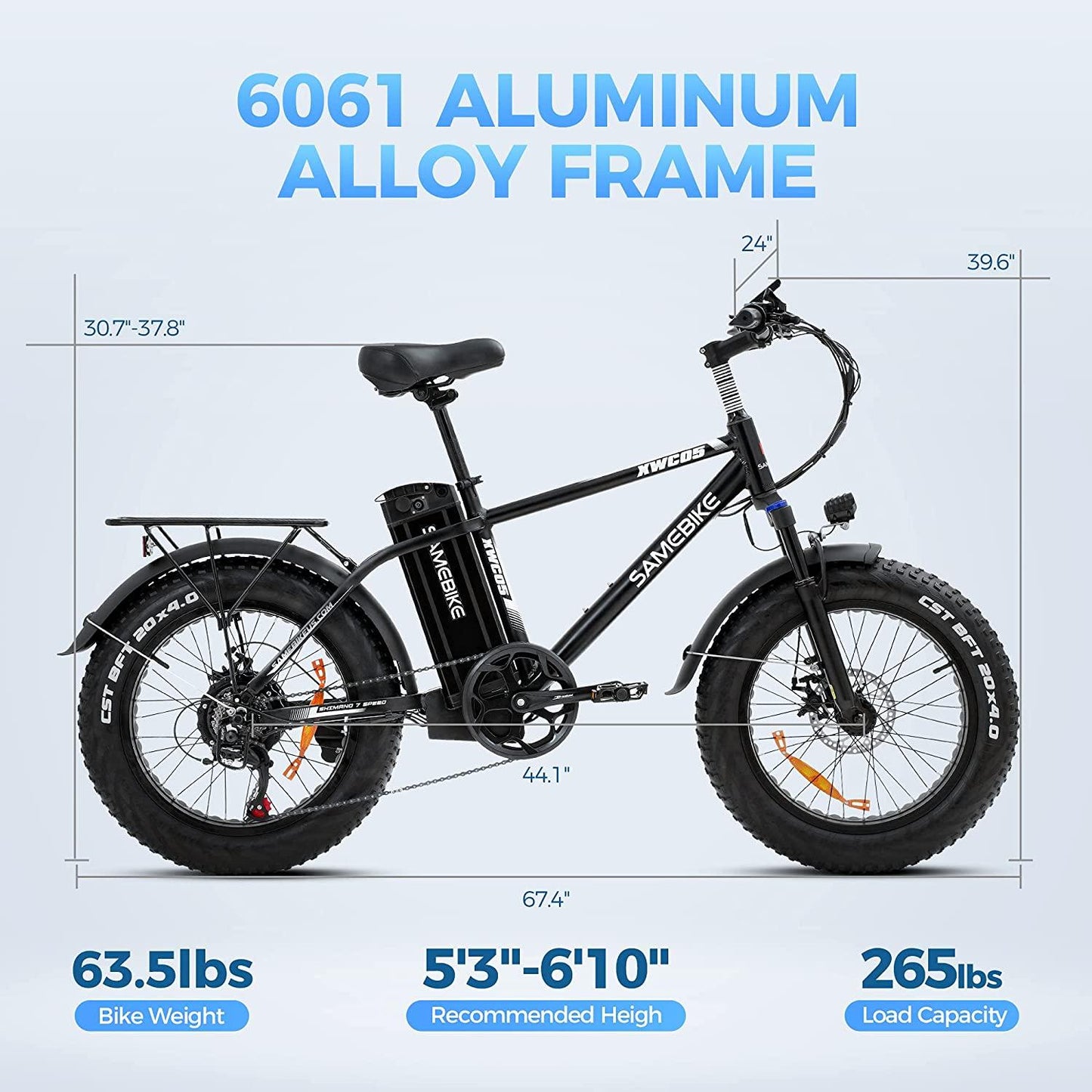 750W Electric Mountain Bike 25Mph 4 inich Fat Tire Electric Bike for Adult, 48V 13Ah Removable Battery Electric Bicycles LCD Display with USB
