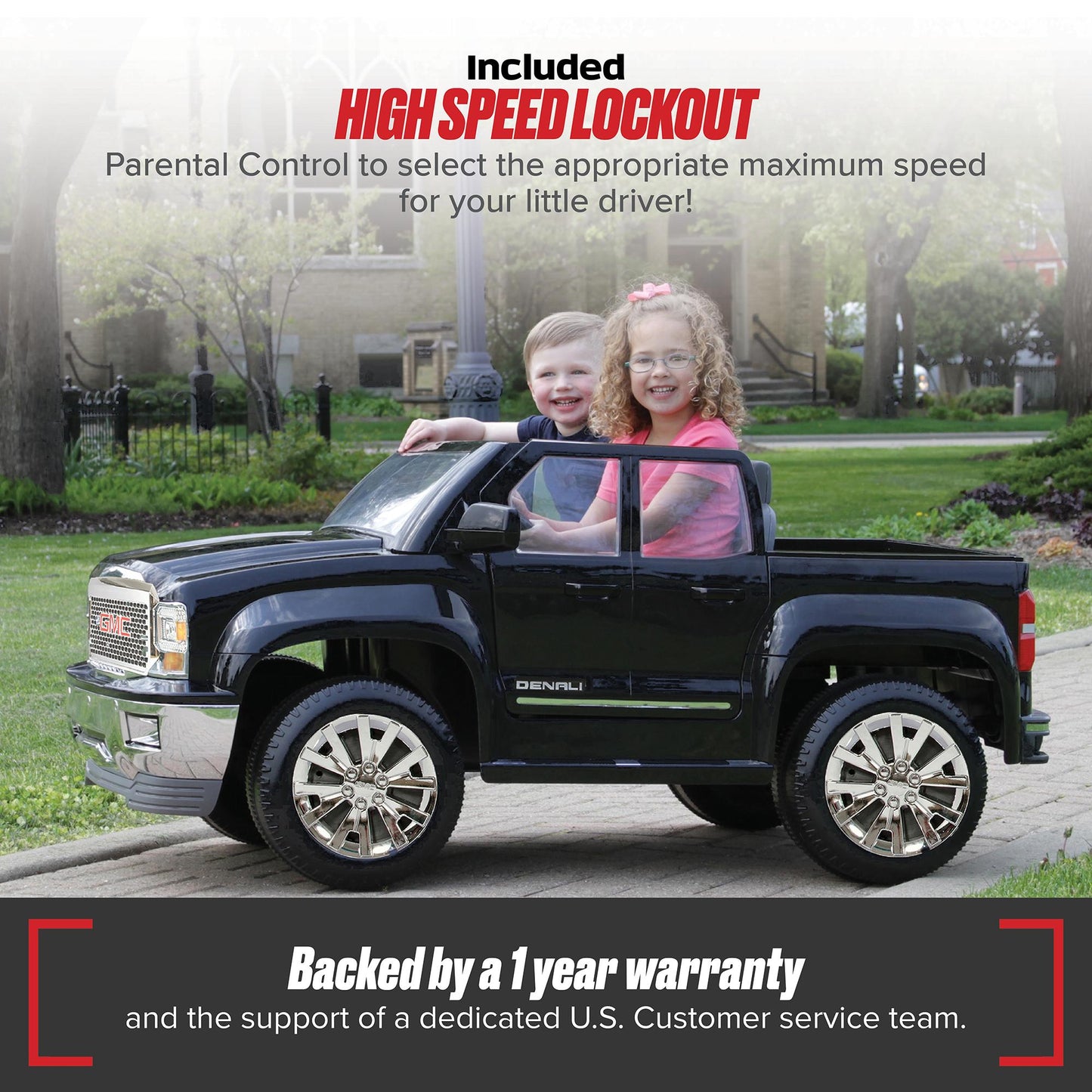 Rollplay GMC Denali 12 Volt Battery Powered Ride-On Vehicle, Black