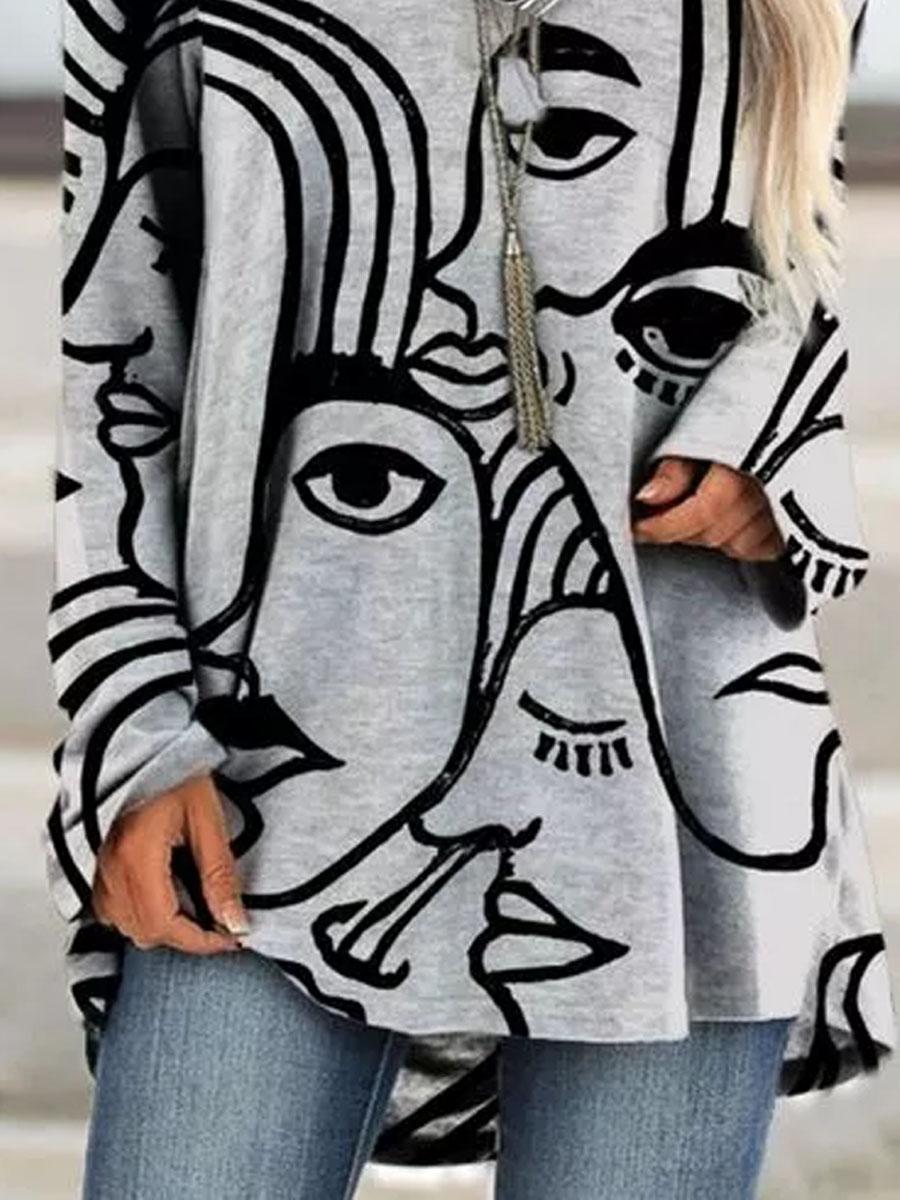 Casual Color Block A-line T-shirt