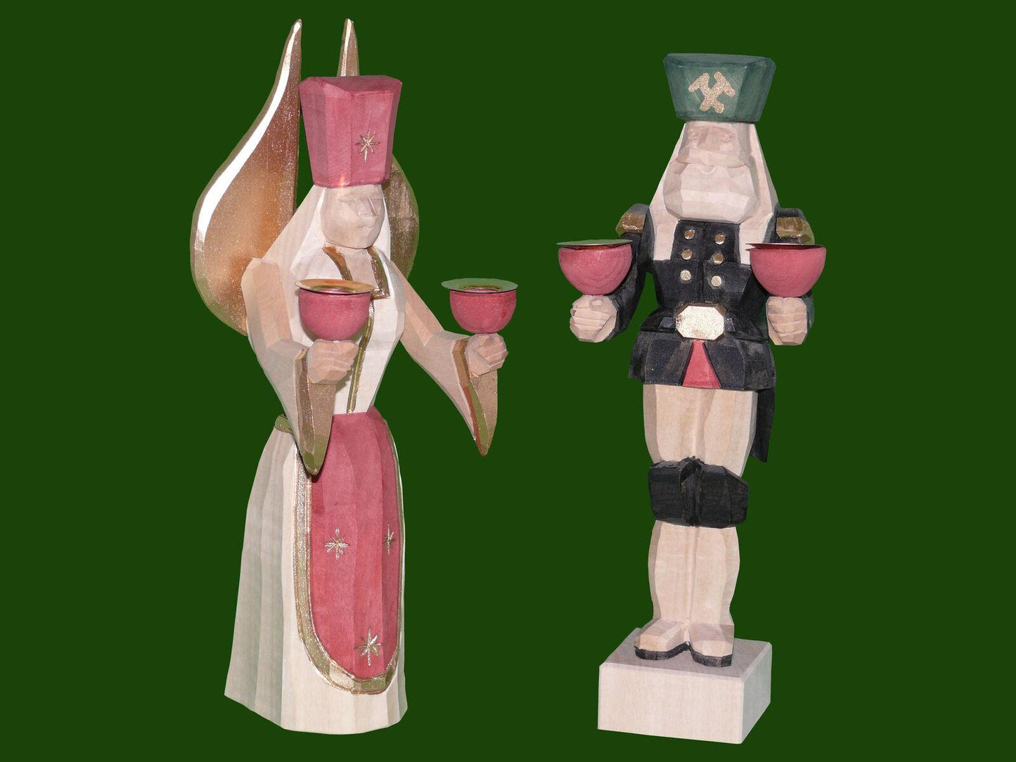 Angel And Miner LarBraun Seiffen ErzgebirChristmas New