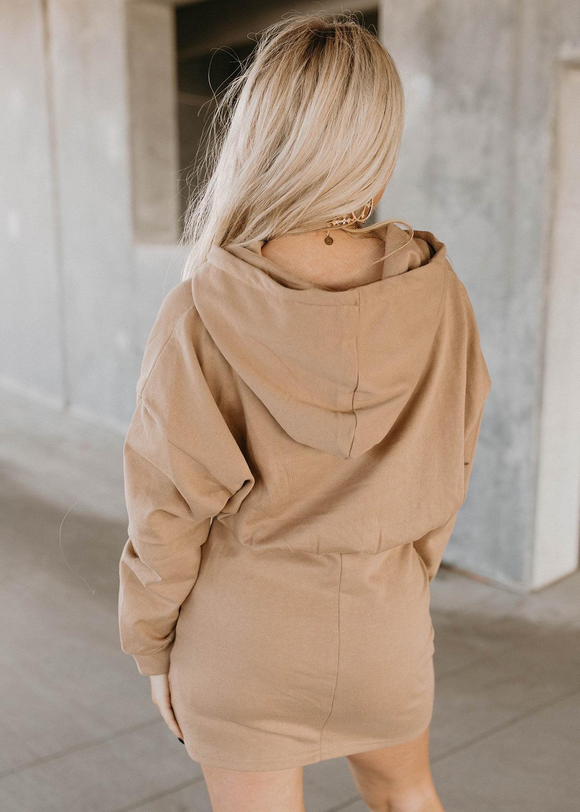 casual hoodie mini dress