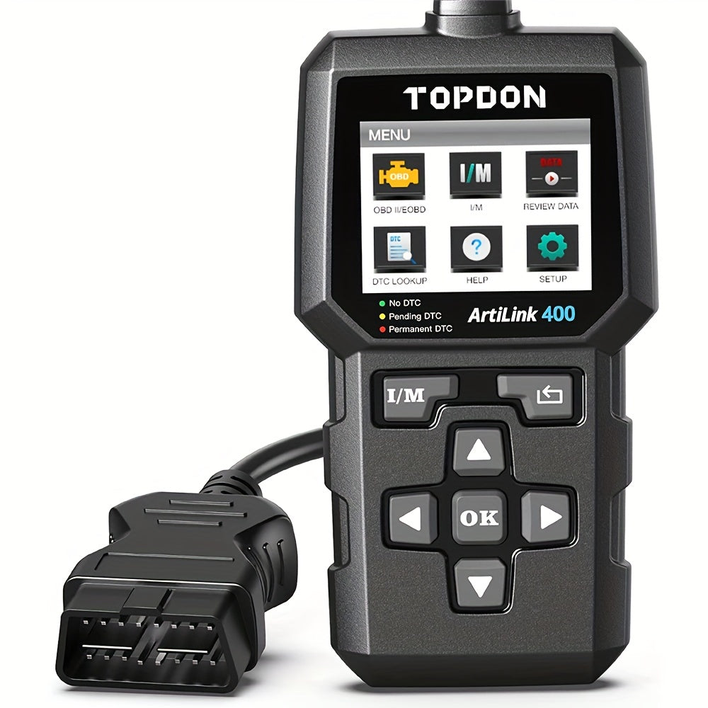 TOPDON OBD2 Scanner, AL400 Check Engine Light, Car Scanner With O2 Sensor/Freeze Frame/I/M Readiness/Smog Check/DTC Lookup, CAN Diagnostic Scanner