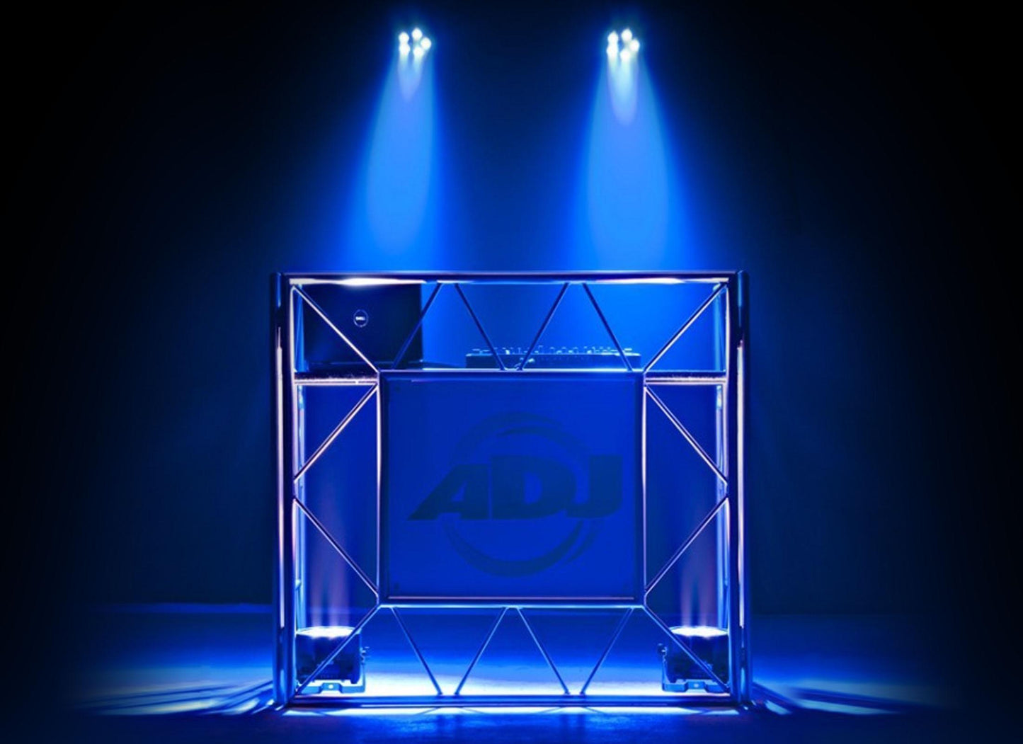 American DJ Pro Event Table II Foldable Portable DJ Booth Truss Facade + Fogger