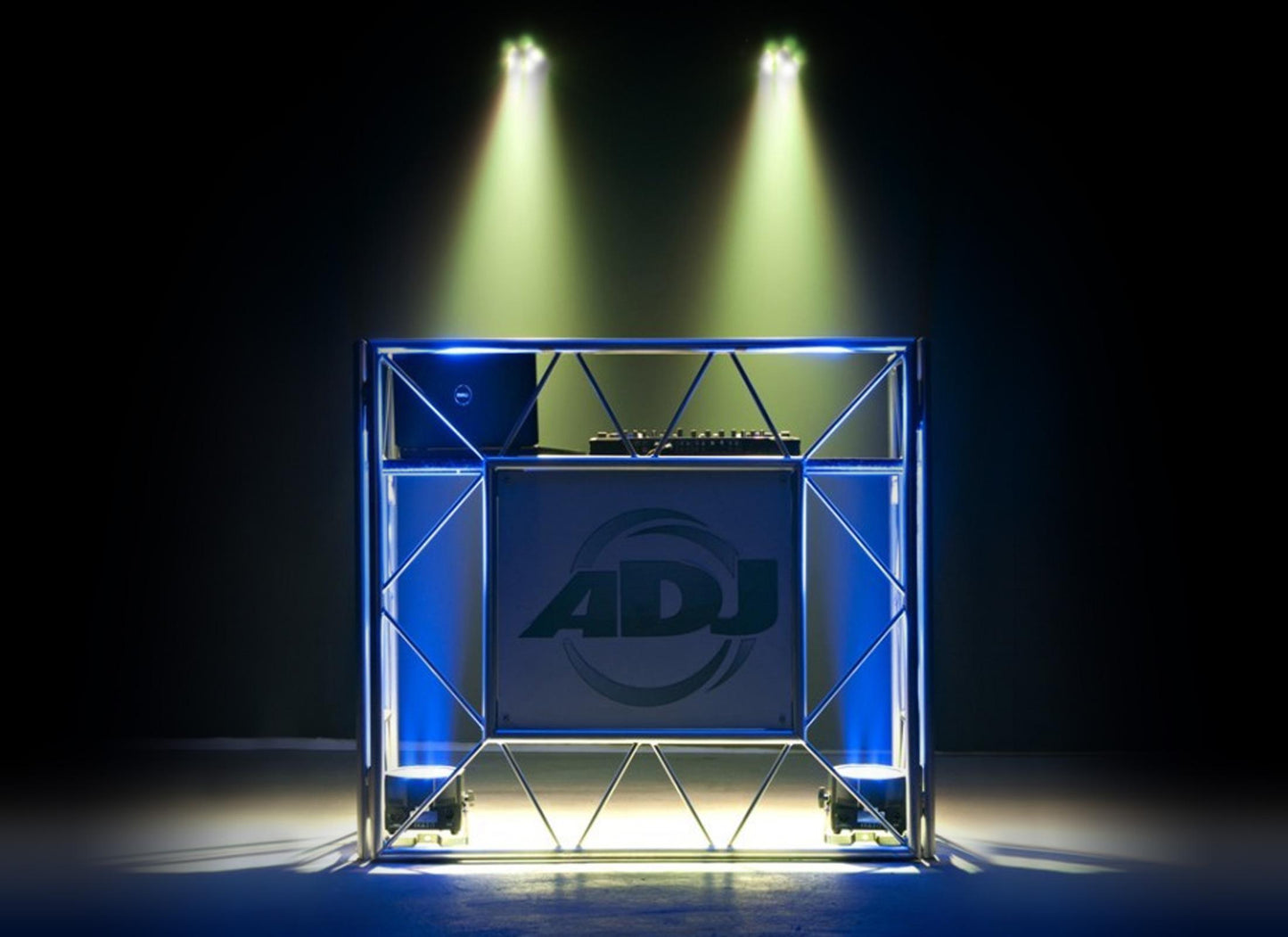 American DJ Pro Event Table II Foldable Portable DJ Booth Truss Facade + Fogger