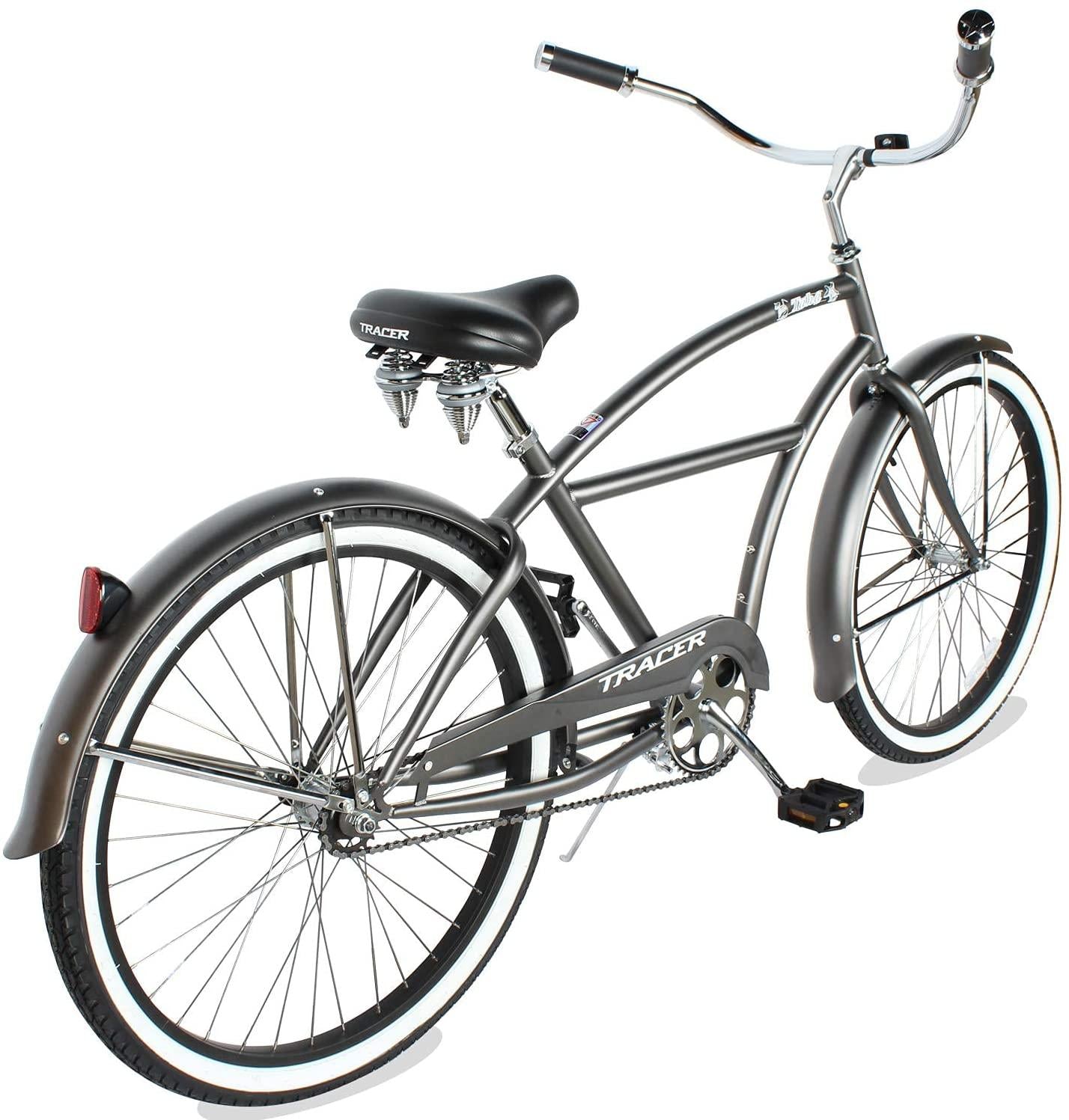 Tracer Taha Complete Cruiser Bike for Men, 26 Inch Wheels,Hi-Ten Steel Frame,  1,7-Speed, Multiple Colors,Hybrid Bike,Mens Bike,Adult Bike,Fat Tire Bike,Beach Cruiser Bike Men