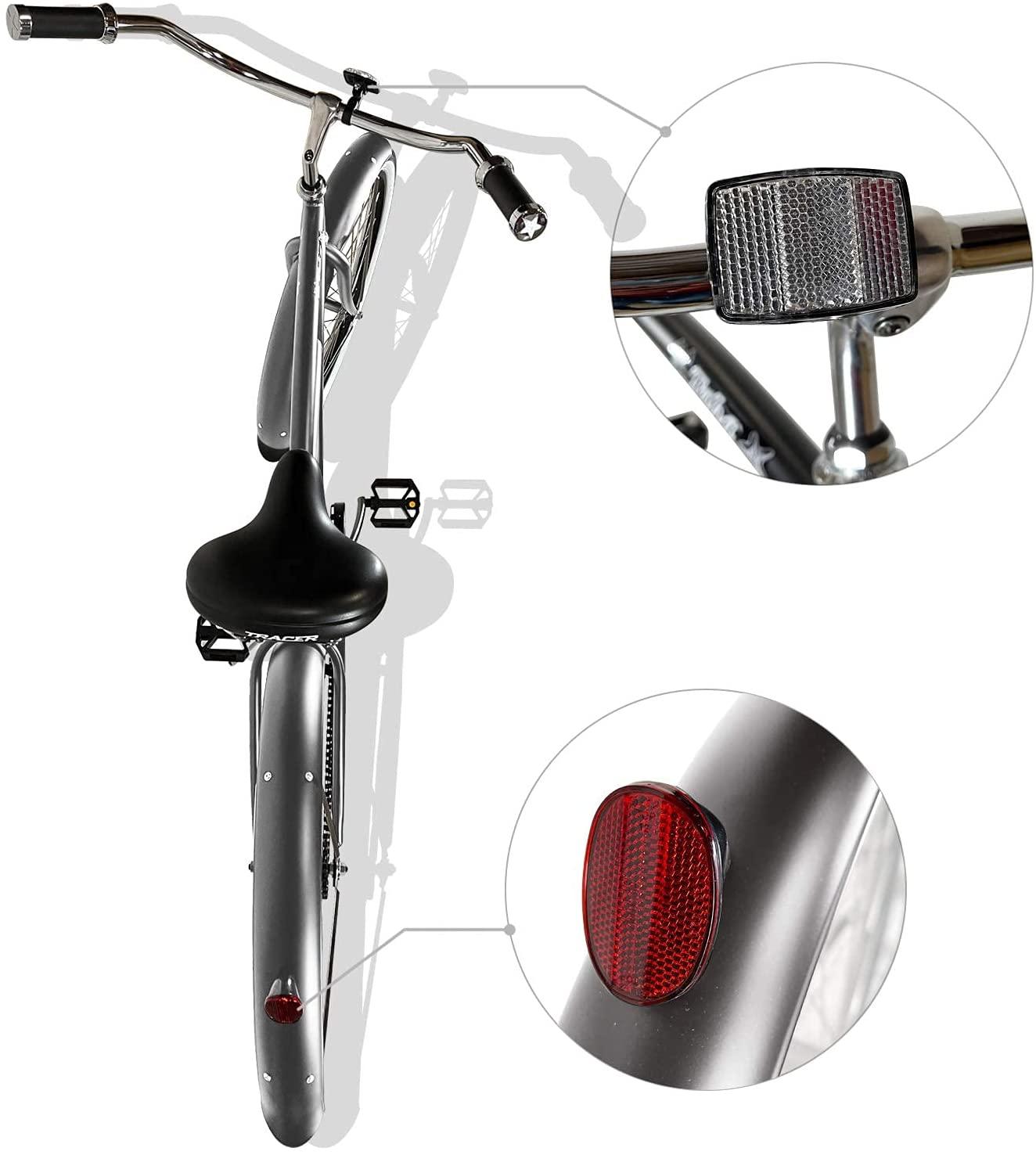 Tracer Taha Complete Cruiser Bike for Men, 26 Inch Wheels,Hi-Ten Steel Frame,  1,7-Speed, Multiple Colors,Hybrid Bike,Mens Bike,Adult Bike,Fat Tire Bike,Beach Cruiser Bike Men
