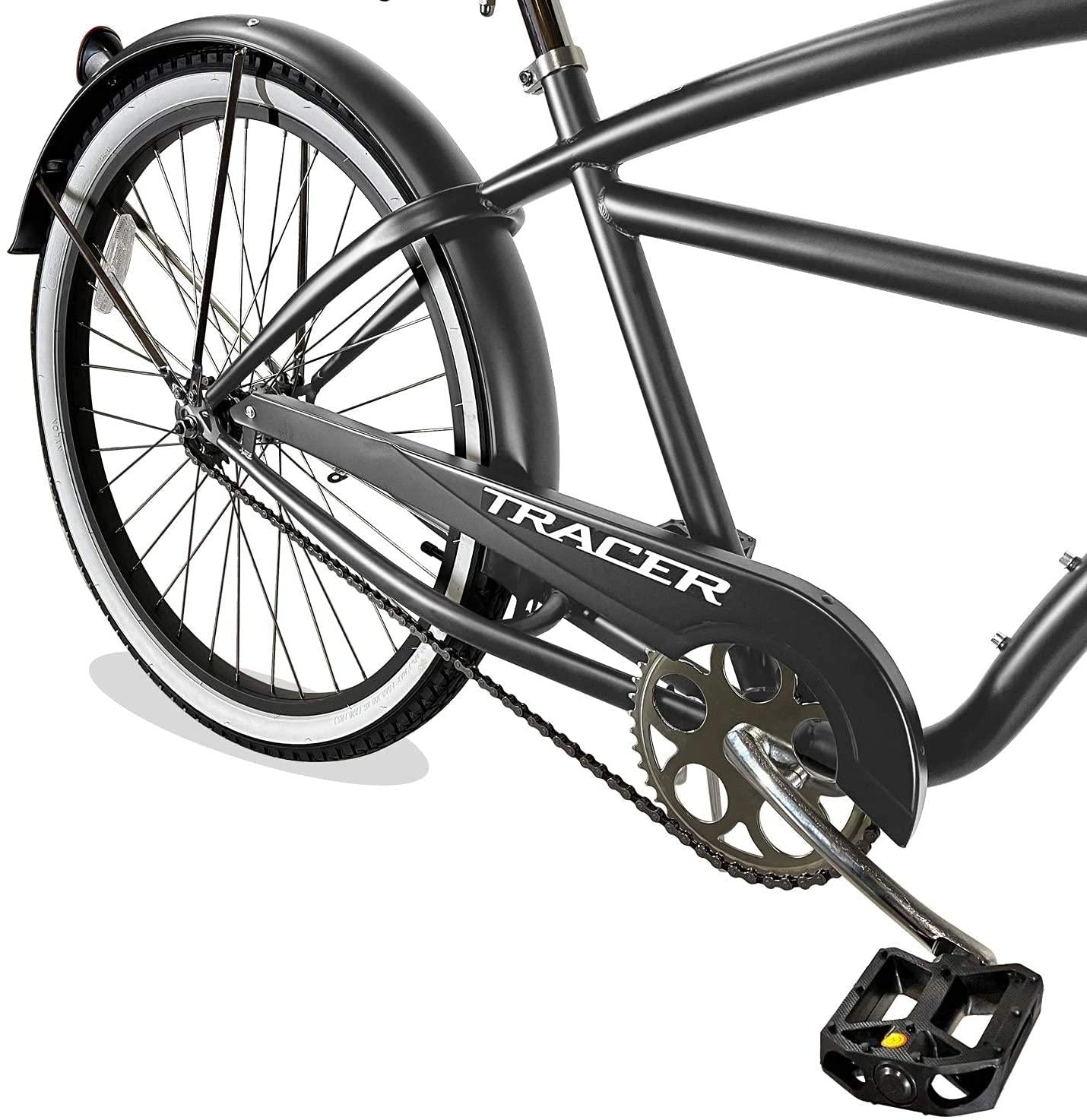 Tracer Taha Complete Cruiser Bike for Men, 26 Inch Wheels,Hi-Ten Steel Frame,  1,7-Speed, Multiple Colors,Hybrid Bike,Mens Bike,Adult Bike,Fat Tire Bike,Beach Cruiser Bike Men