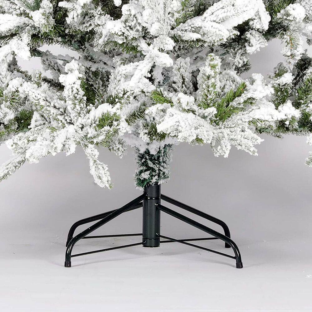 Christmas Tree White 7ft Metal Stand Xmas Bushy Pine 1100 Branches Festive Decor