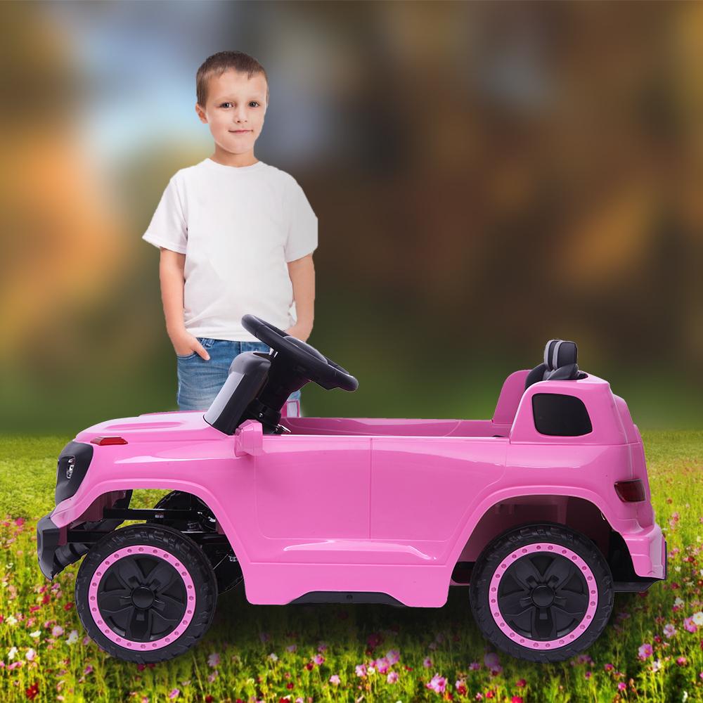 Ktaxon Kids Ride On Car 6V Battery Powered w/ LED Lights, 3 Speed, Remote Control