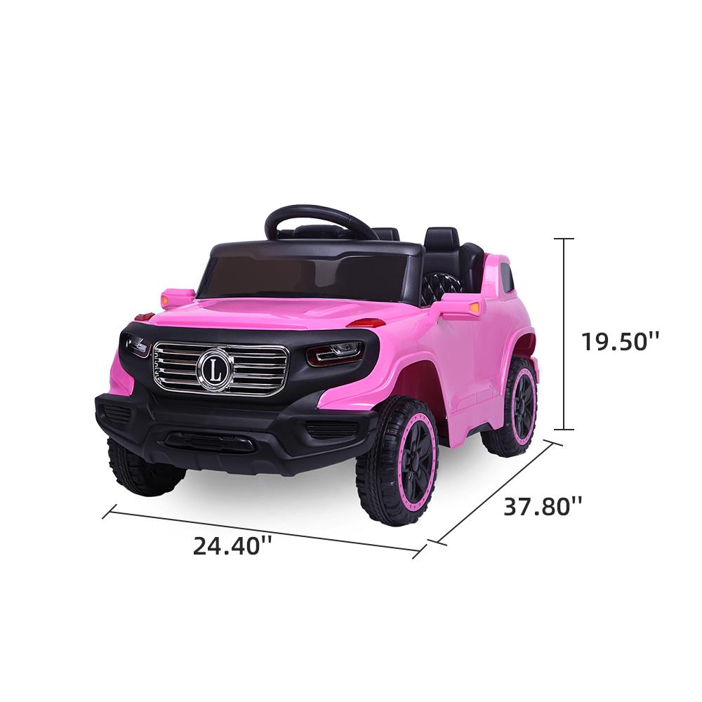 Ktaxon Kids Ride On Car 6V Battery Powered w/ LED Lights, 3 Speed, Remote Control