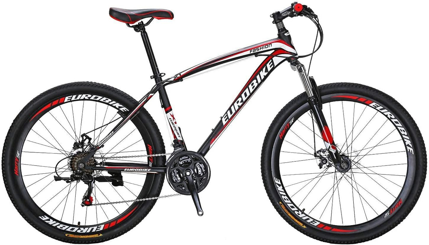 YH-X1 Mountain Bike 21 Speed 27.5 Inch Wheels Dual Disc Brakes for Mens Front Suspension Bicycle
