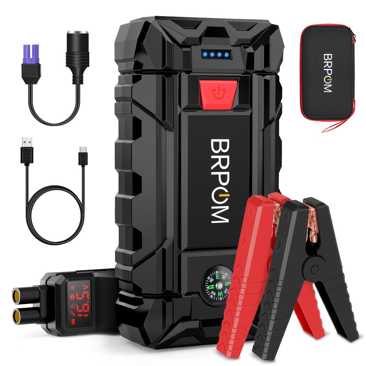Car Jump Starter, 3000A Peak  (Up To 2.64gal Gas Or 2.11gal Diesel Engine, 50 Times) 12V Auto Booster Battery With  Charger Smart Jump Cables