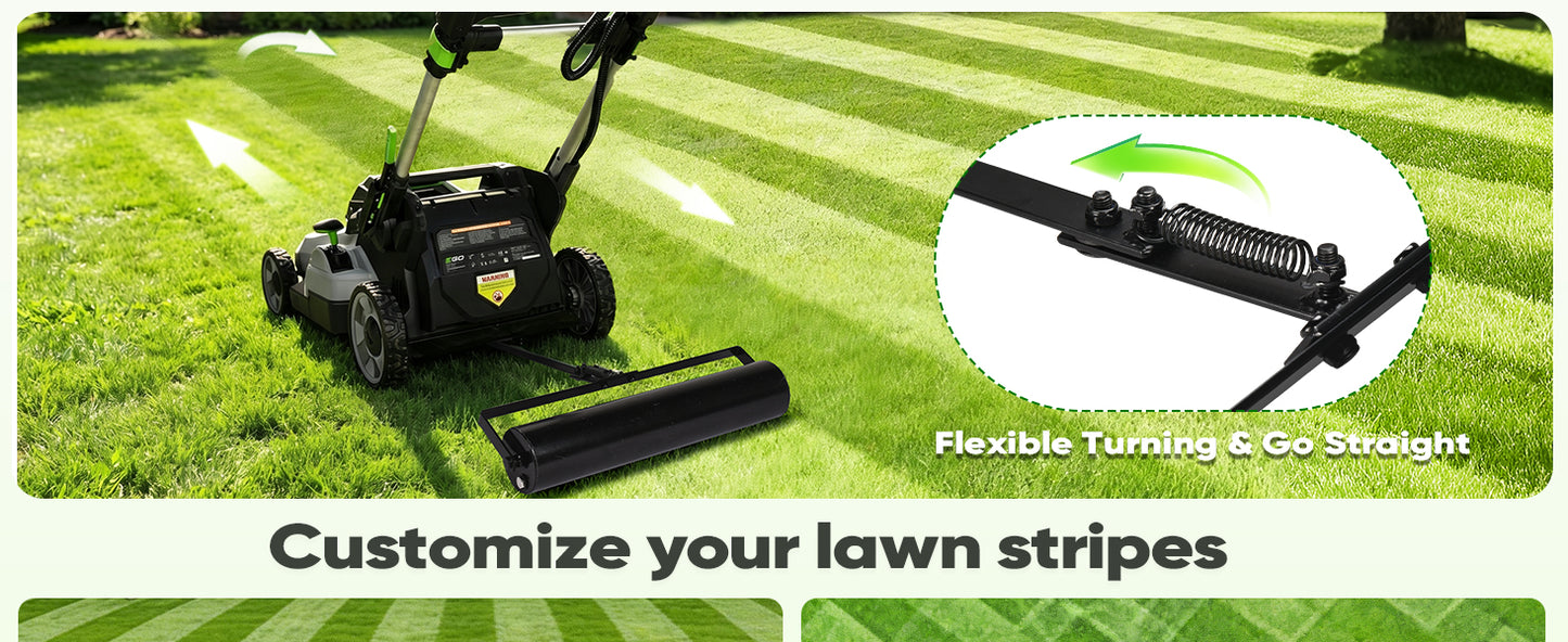 Lawn Striping Kit for EGO 21" Walk Behind Mowers - LM2100 Series, Flexible Turning Lawn Striper with Easy-Fill Water Port, Heavy Duty Steel Roller for Garden Professional Grass Stripes