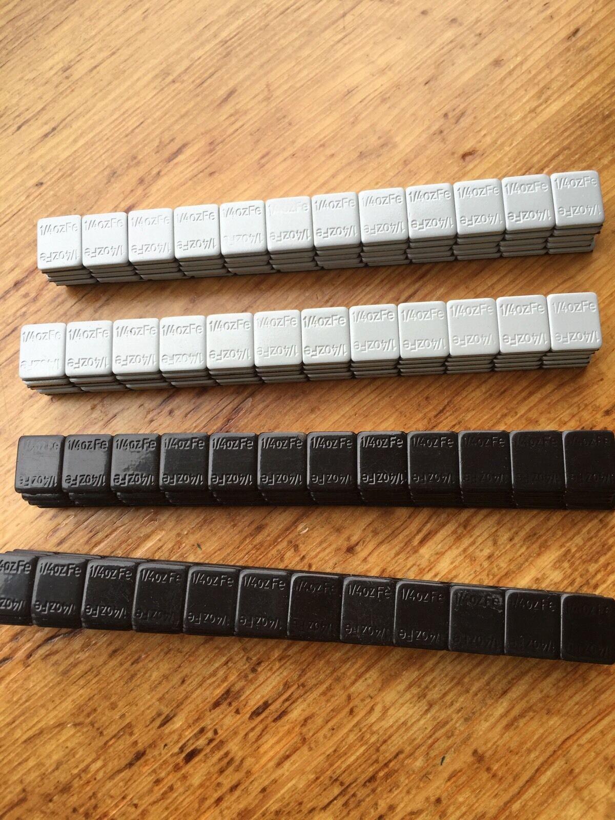 27 LBS BLACK WHEEL WEIGHTS-1/4 OZ -27 LBS GREY- 1/4 OZ. STICK-ON ADHESIVE TAPE