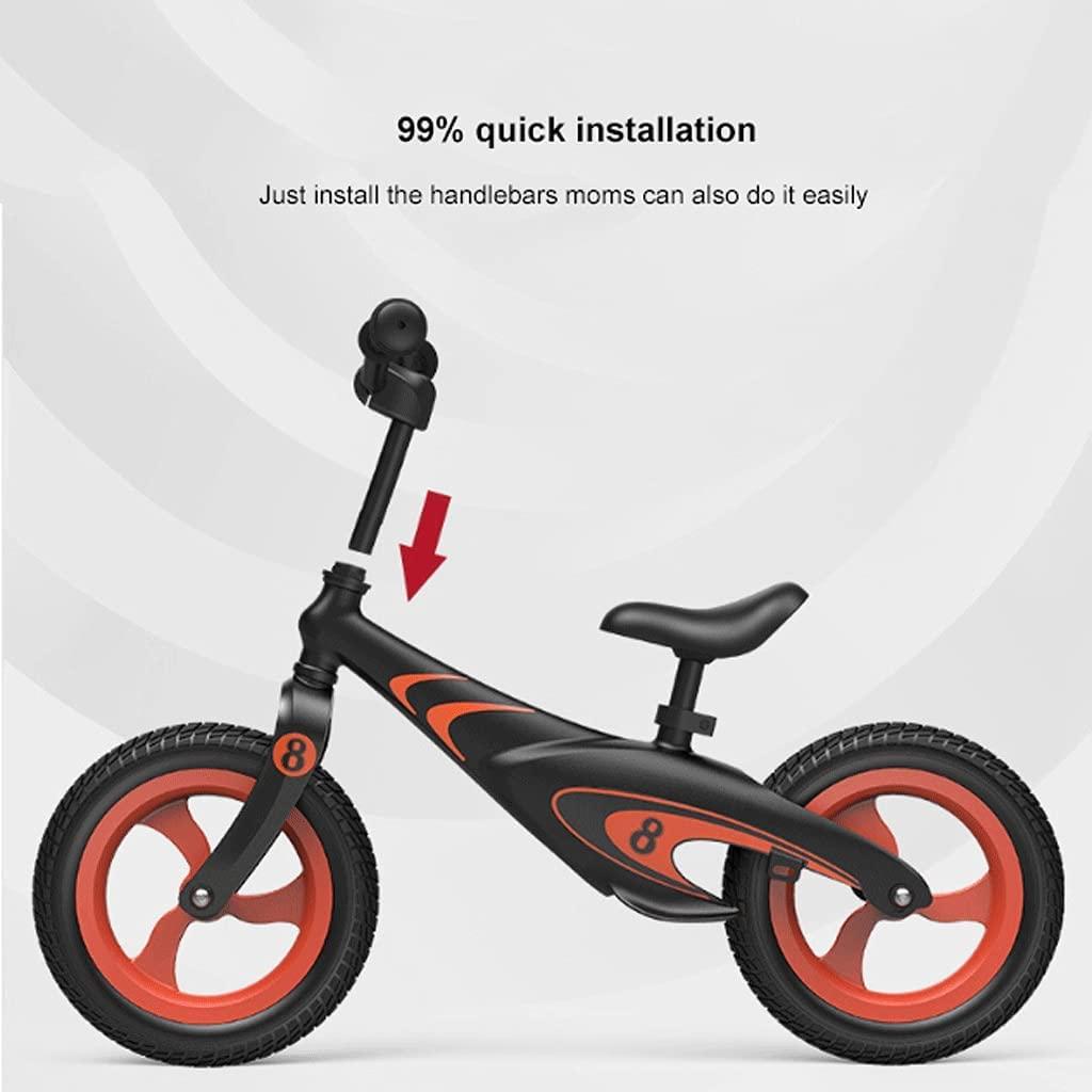 JLFSDB Kids Bike BMX Bike for Kids Boys Girls Bicycle 12 inch Childrens  Bike Magnesium Alloy No Pedal Toddler Bike for 2-8 Years Old Boys and Girls (Color : Black)