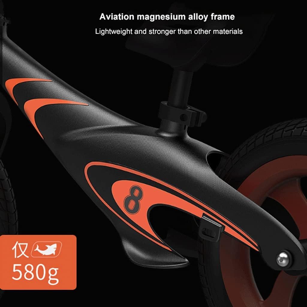 JLFSDB Kids Bike BMX Bike for Kids Boys Girls Bicycle 12 inch Childrens  Bike Magnesium Alloy No Pedal Toddler Bike for 2-8 Years Old Boys and Girls (Color : Black)