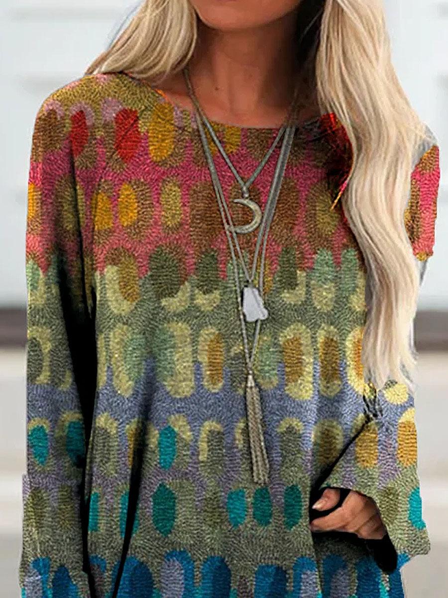 Floral-Print Long Sleeve T-Shirt