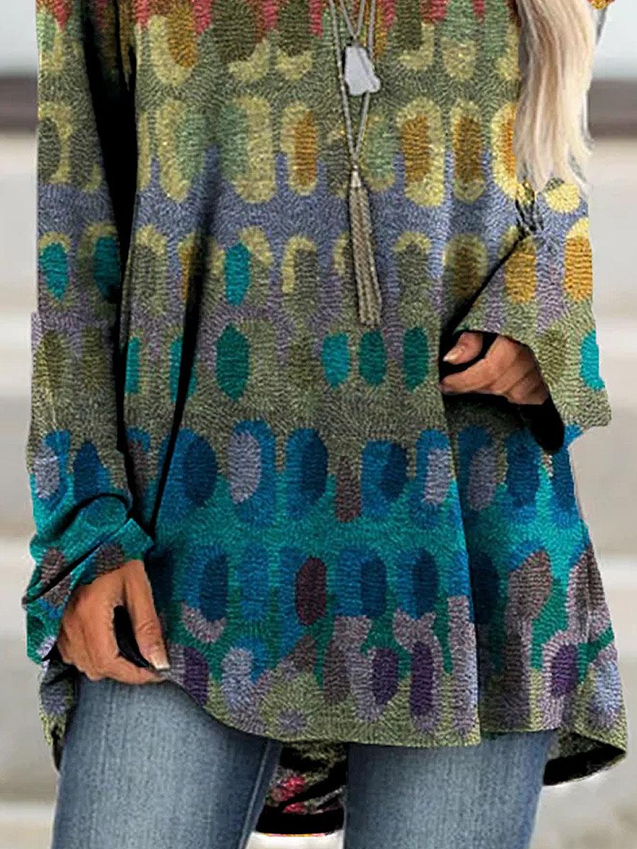 Floral-Print Long Sleeve T-Shirt