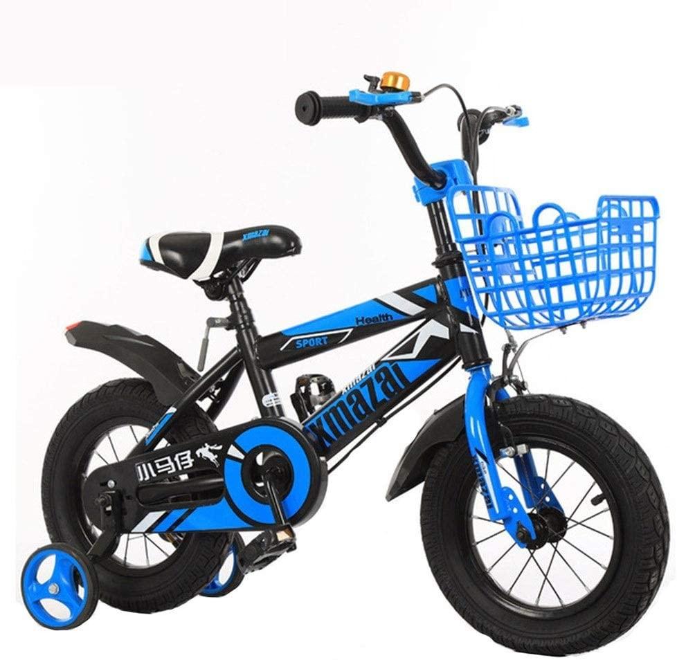 JLFSDB Kids Bike BMX Bike for Kids Boys Girls Bicycle Kids Bike with Hand Brake and Basket for 3-11 Years Girls, 12 14 16 18 Inch Youth Bike with Training Wheels and Fenders, Children Bicycle