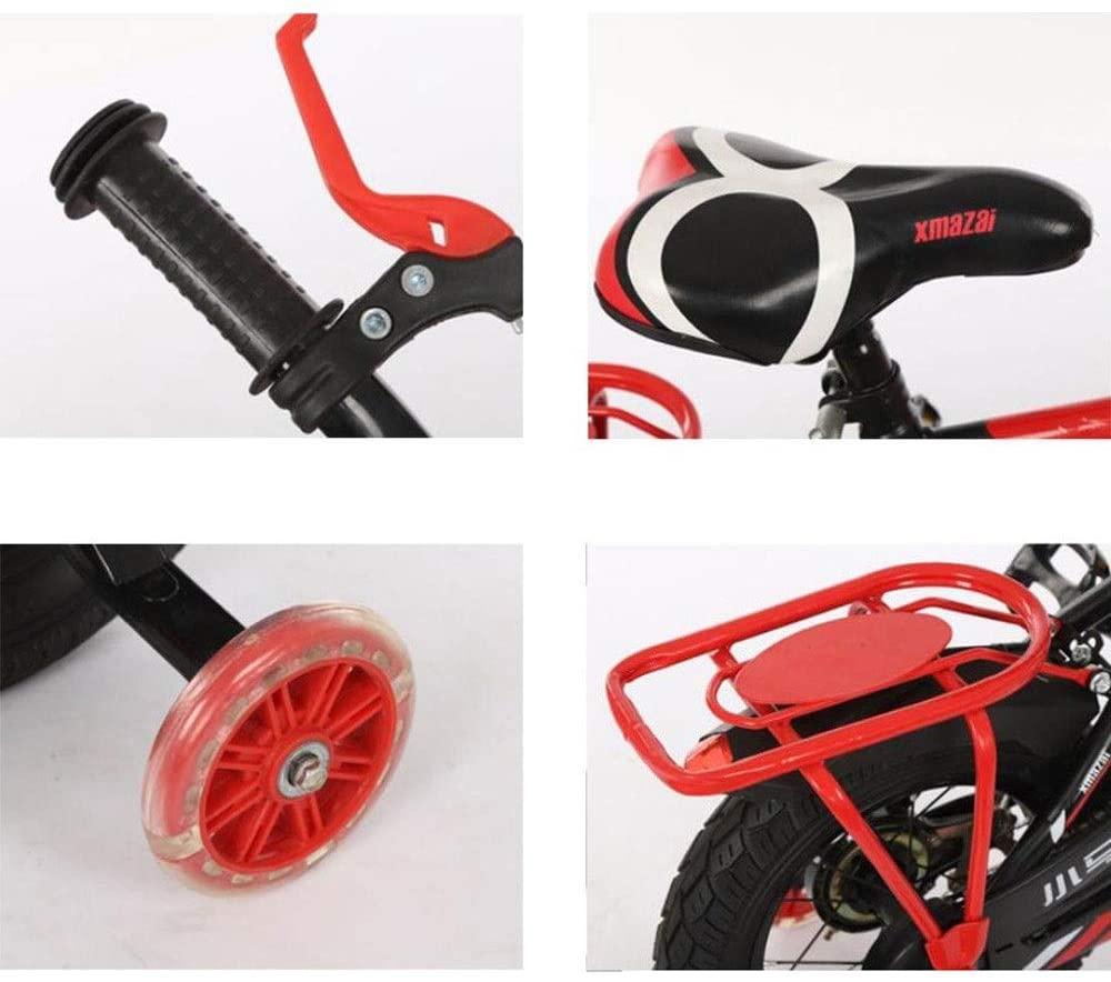 JLFSDB Kids Bike BMX Bike for Kids Boys Girls Bicycle Kids Bike with Hand Brake and Basket for 3-11 Years Girls, 12 14 16 18 Inch Youth Bike with Training Wheels and Fenders, Children Bicycle