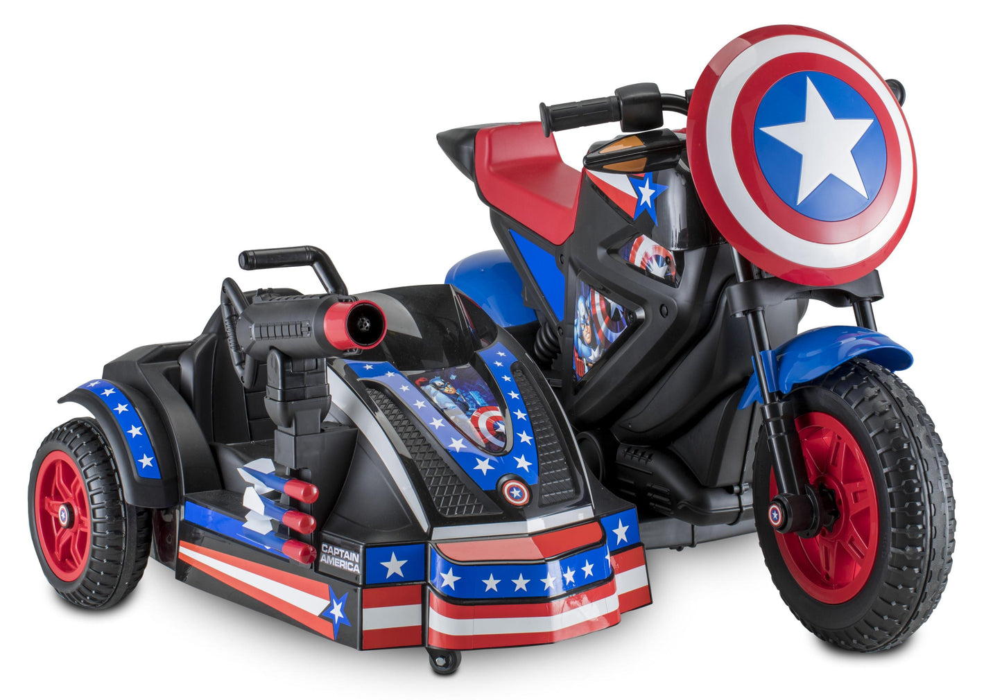 Marvel's Captain America Motorcycle with Sir Ride-On Toy by Kid Trax
