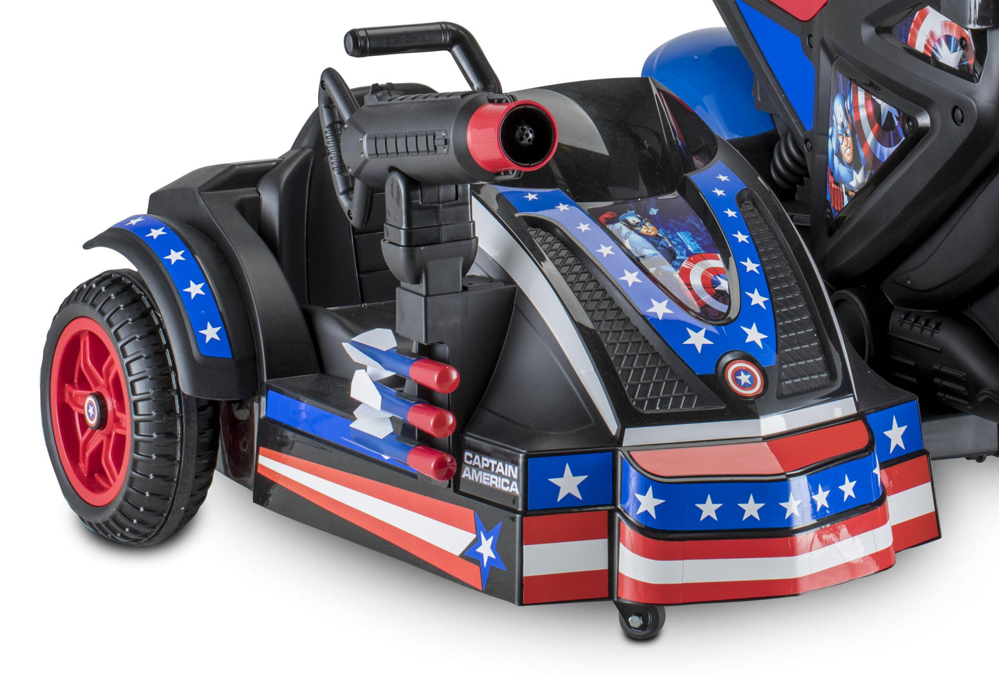 Marvel's Captain America Motorcycle with Sir Ride-On Toy by Kid Trax