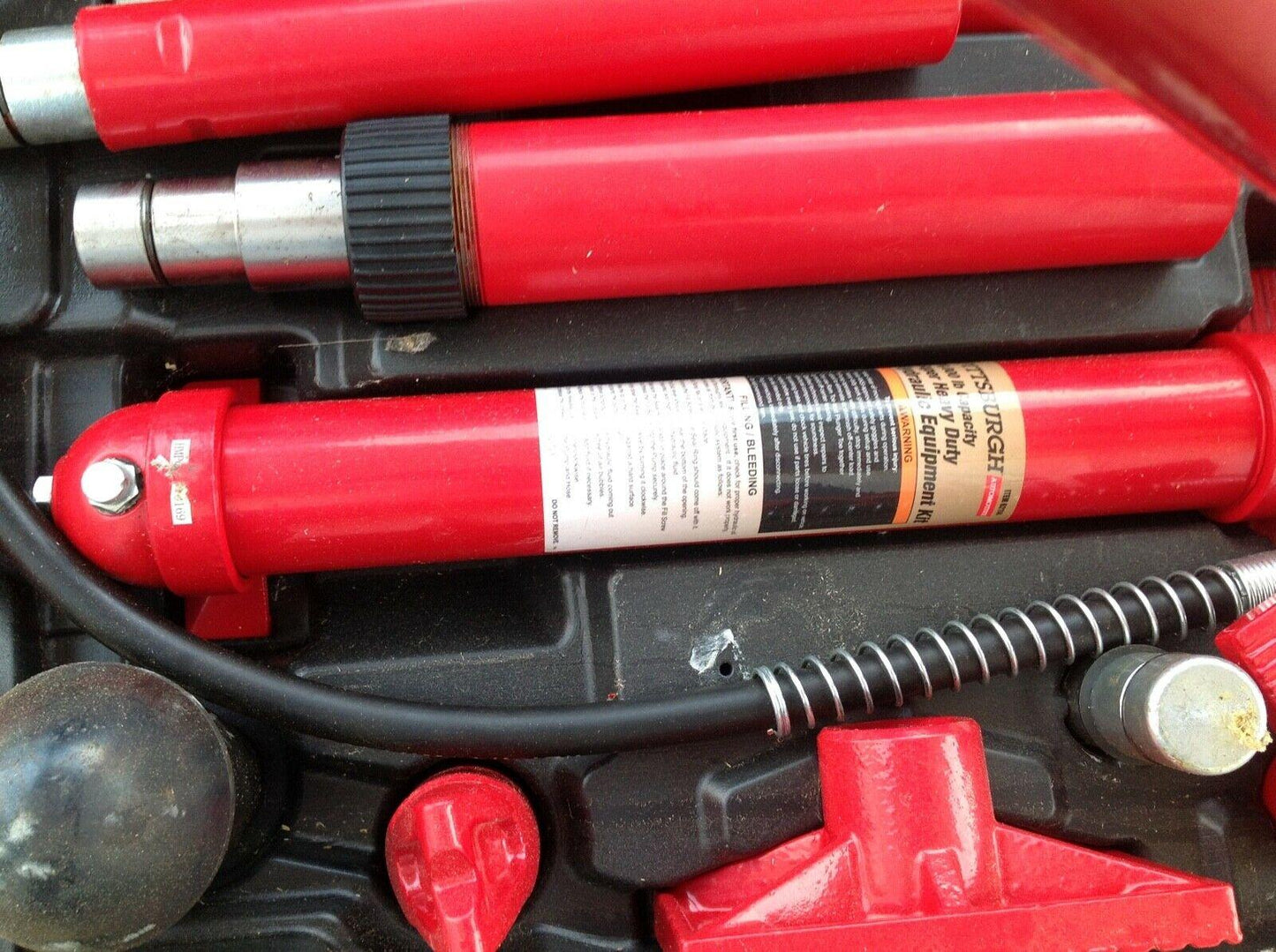PORT A POWER  Portable Hydraulic Ram Auto Body Repair Kit 10 Ton Rolling Case
