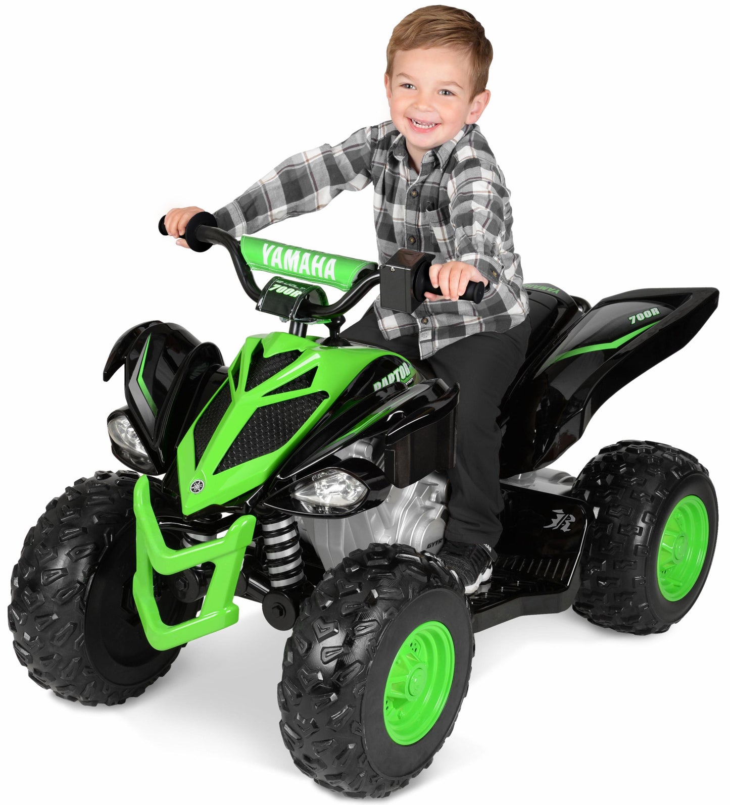 12 Volt Yamaha Raptor Battery Powered Ride-on Black/Green - Custom Graphic !