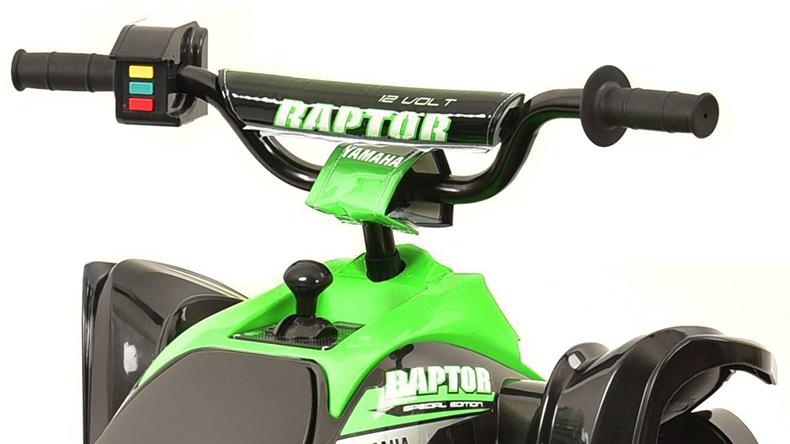 12 Volt Yamaha Raptor Battery Powered Ride-on Black/Green - Custom Graphic !