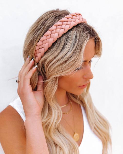 Faraz Braided Headband - Pink