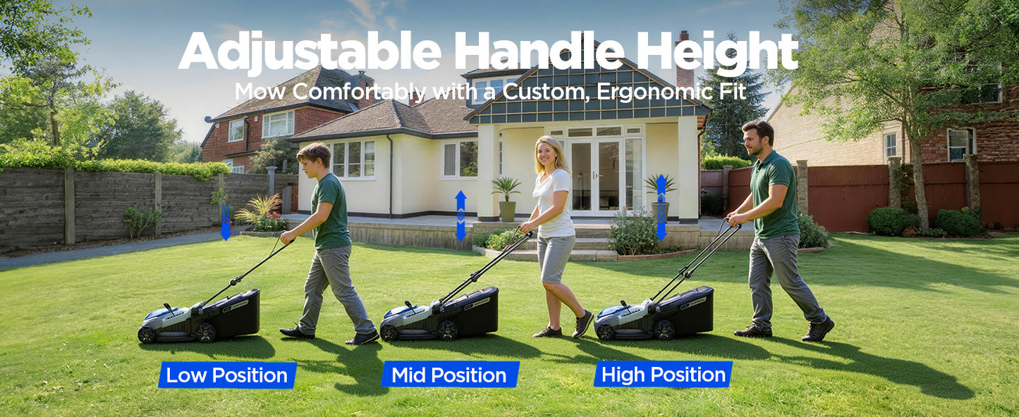 18-Inch Electric Lawn Mower, 40V Self-Propelled Cordless Lawn Mower with 4.0Ah Battery &amp; Charger, Brushless Motor, 2-in-1 Mulching &amp; Bagging, 6-Position Height Adjustment, for Small to Medium Yards