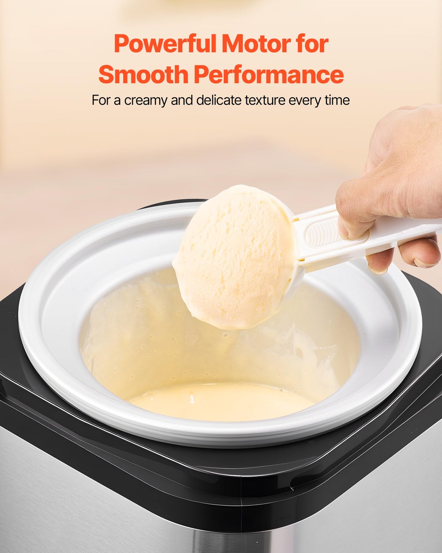 Ice Cream Maker, 2.11 Qt. LarCapacity, Electric Automatic Ice-Cream Machine, with Easy Operation & Cleaning,  Steel Shell, for Homemade Frozen Yogurt, Fruit Sorbet, Gelato, Silver