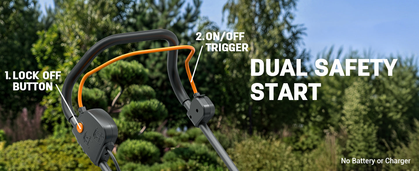 Cordless Electric Lawn Mower 16" Compatible with  18V Battery, 2-in-1 Brushless Push Mower with 5-Position Height Adjustment, Lightweight for Small Yards (Tool Only)