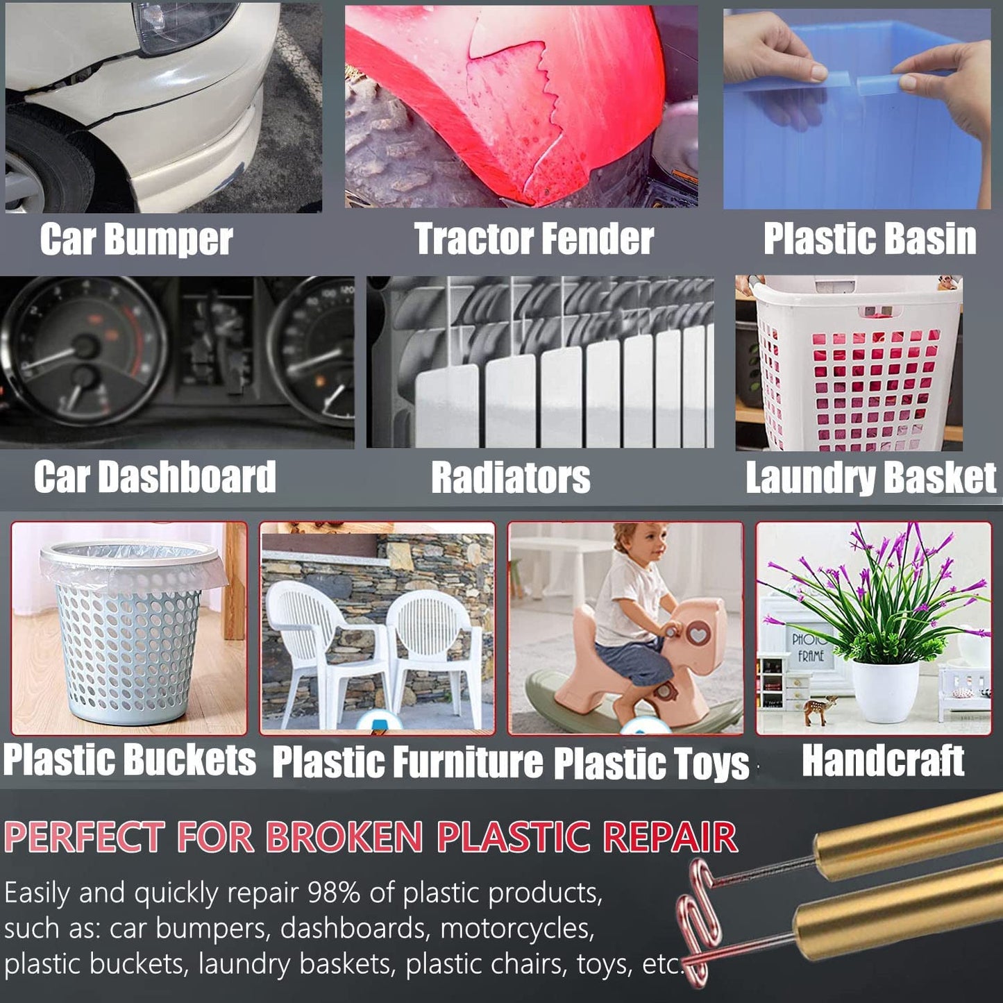 70W Hot Stapler Plastic Welding Machine Plastic Bumper Soldering Iron GaraTools Car Bumpers Repair Kits PVC Welder Gun