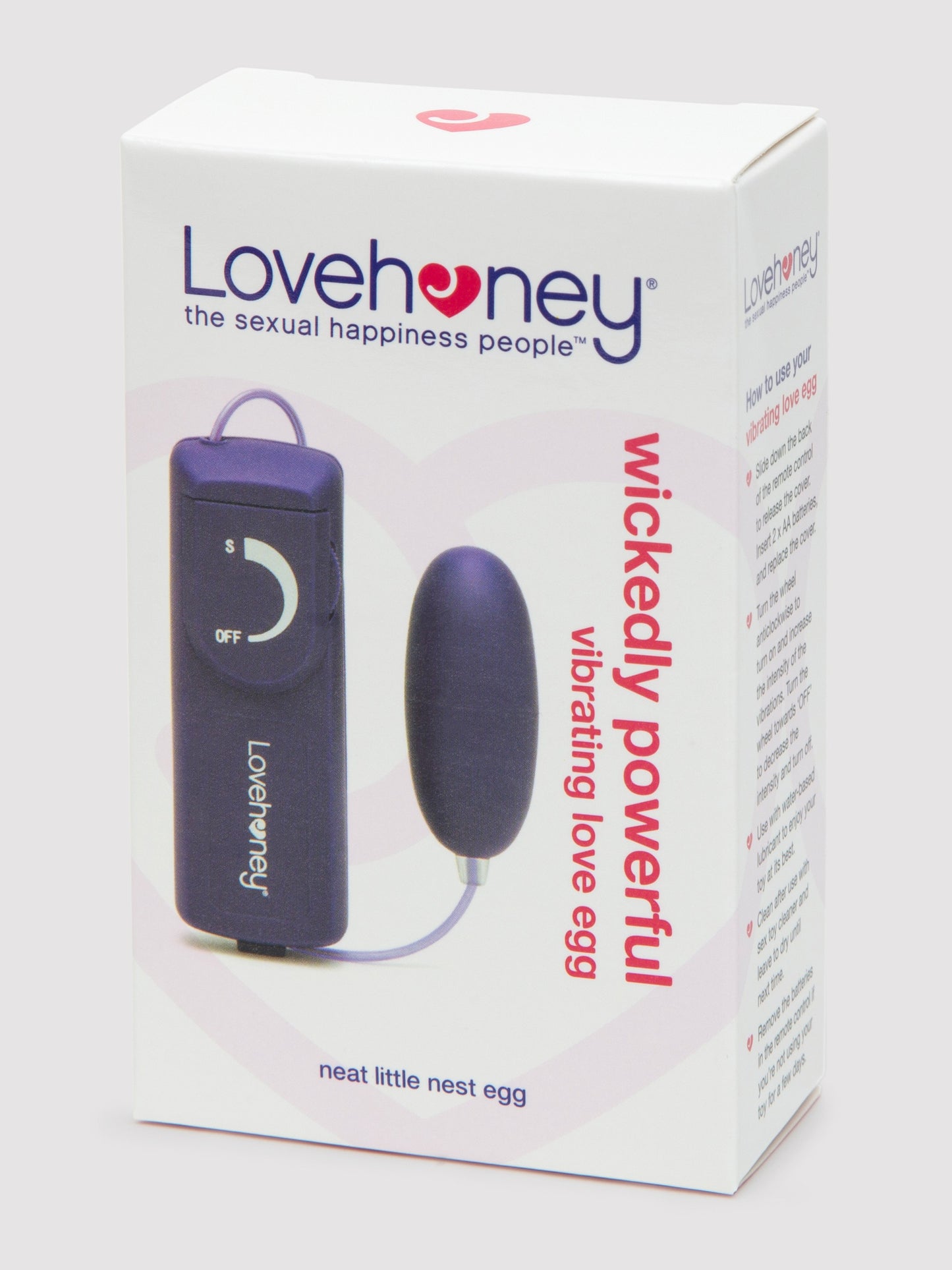Lovehoney Wickedly Powerful Love Egg Vibrator, Purple