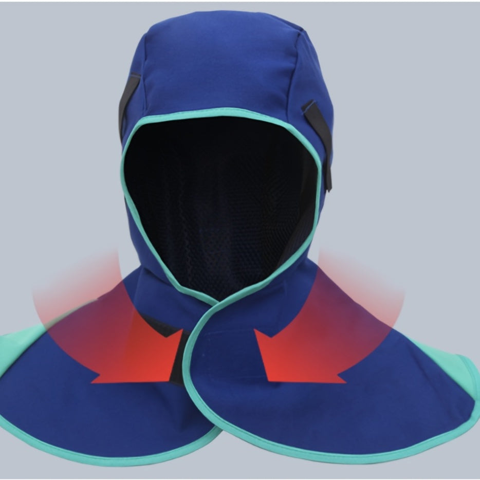 Welding Fireproof And Flame Retardant Hat, Dust-proof Shawl, Grinding Splash-proof Hat, Welder's Heat-resistant Shawl Hat