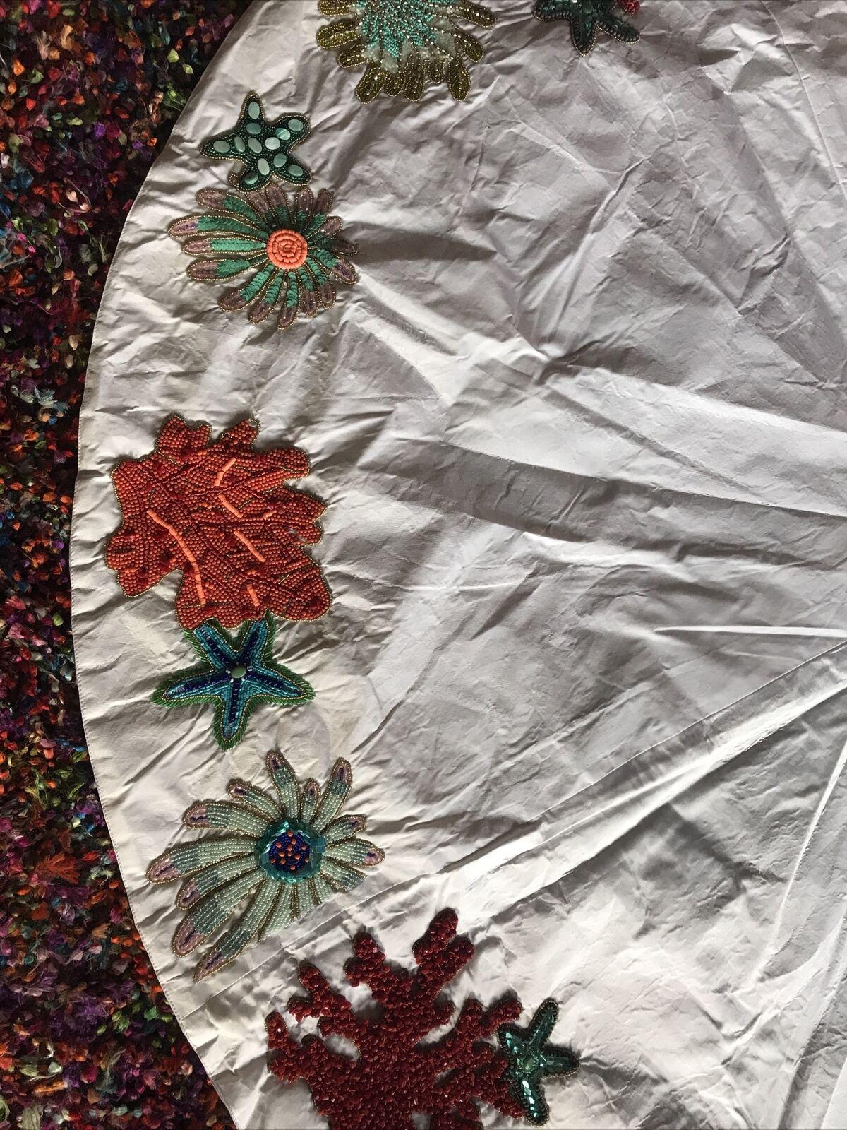 kim seybert Sea Oddesey Collection christmas Tree Skirt