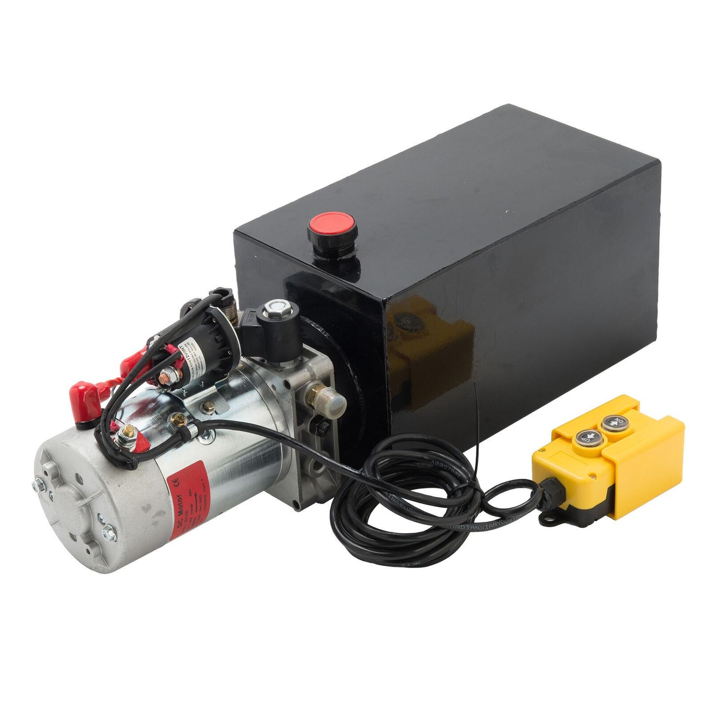 10 Quart Single Acting Hydraulic Pump Dump Trailer Power Unit Dump Truck DC 12V
