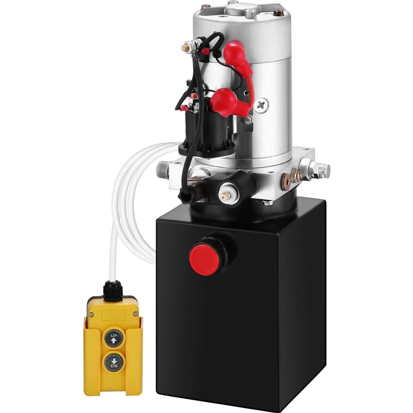 12 Volt Hydraulic Pump for Dump Trailer - 4 Quart Poly - Single Acting