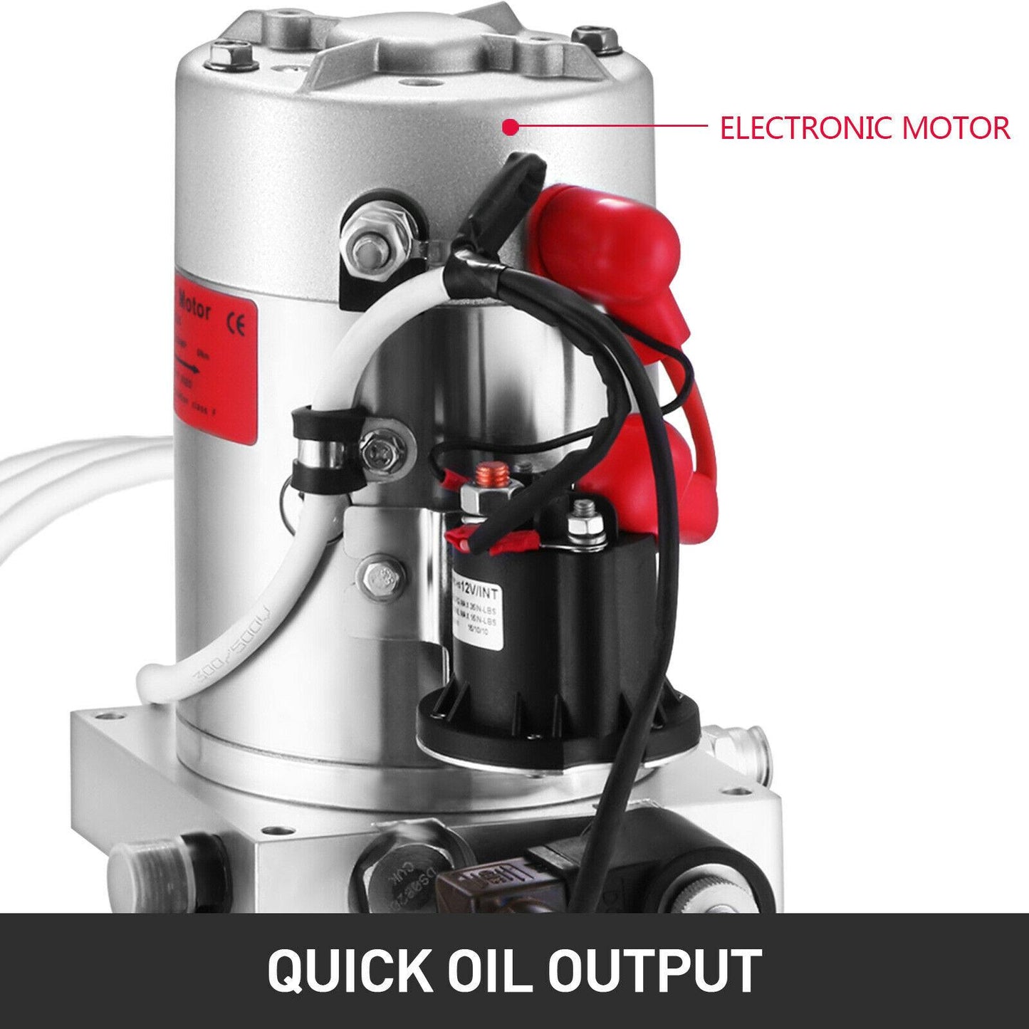 12 Volt Hydraulic Pump for Dump Trailer - 4 Quart Poly - Single Acting