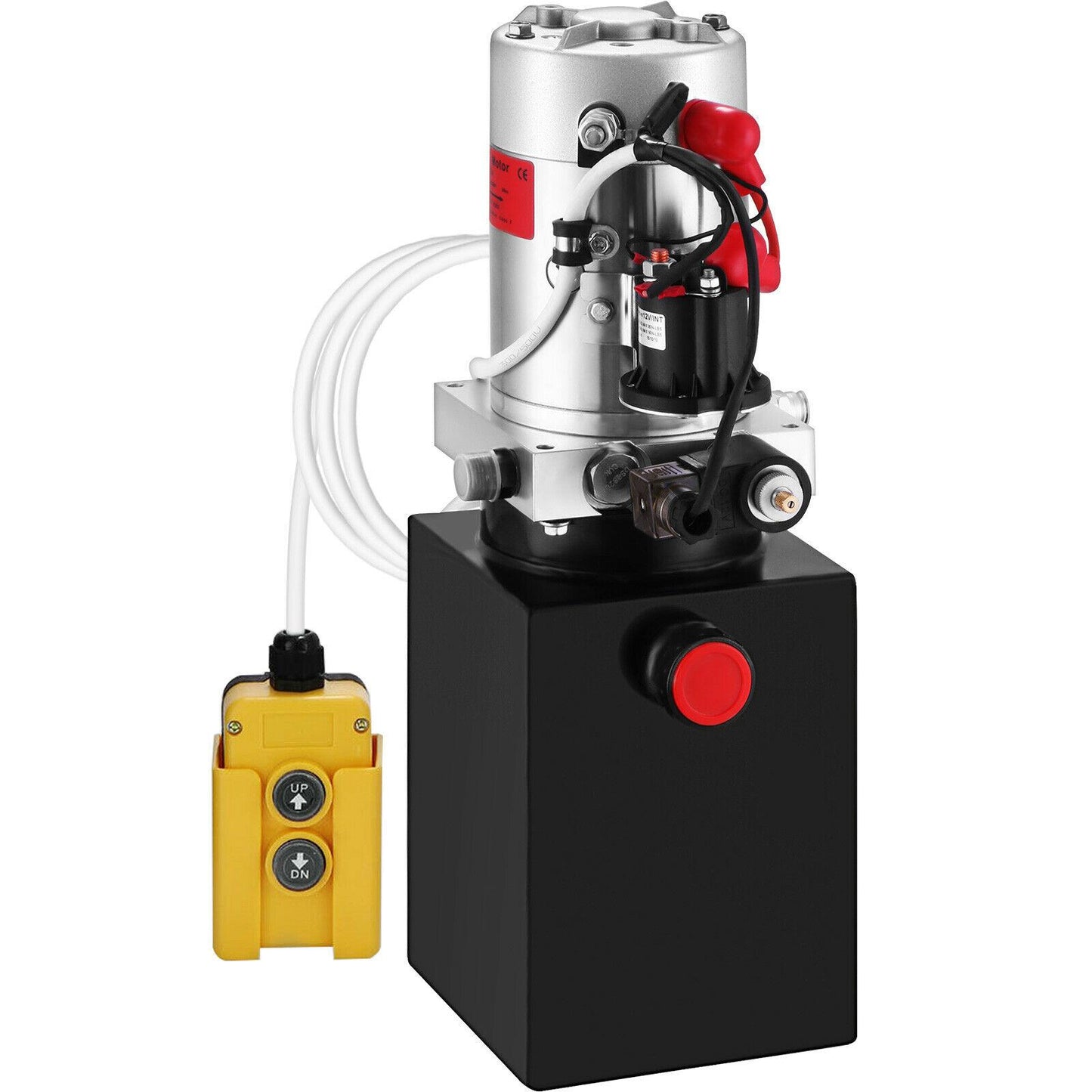 12 Volt Hydraulic Pump for Dump Trailer - 4 Quart Poly - Single Acting