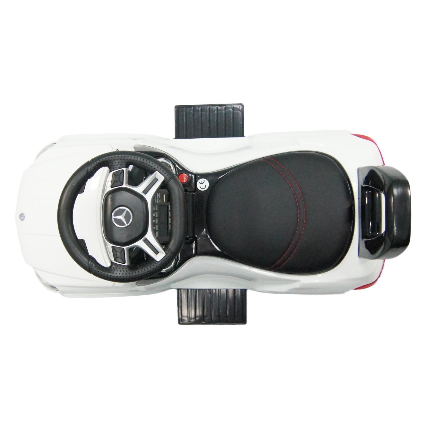 Ride On Cars Baby Mercedes Push Car Stroller w/ LED Lights, White (2 Pack)