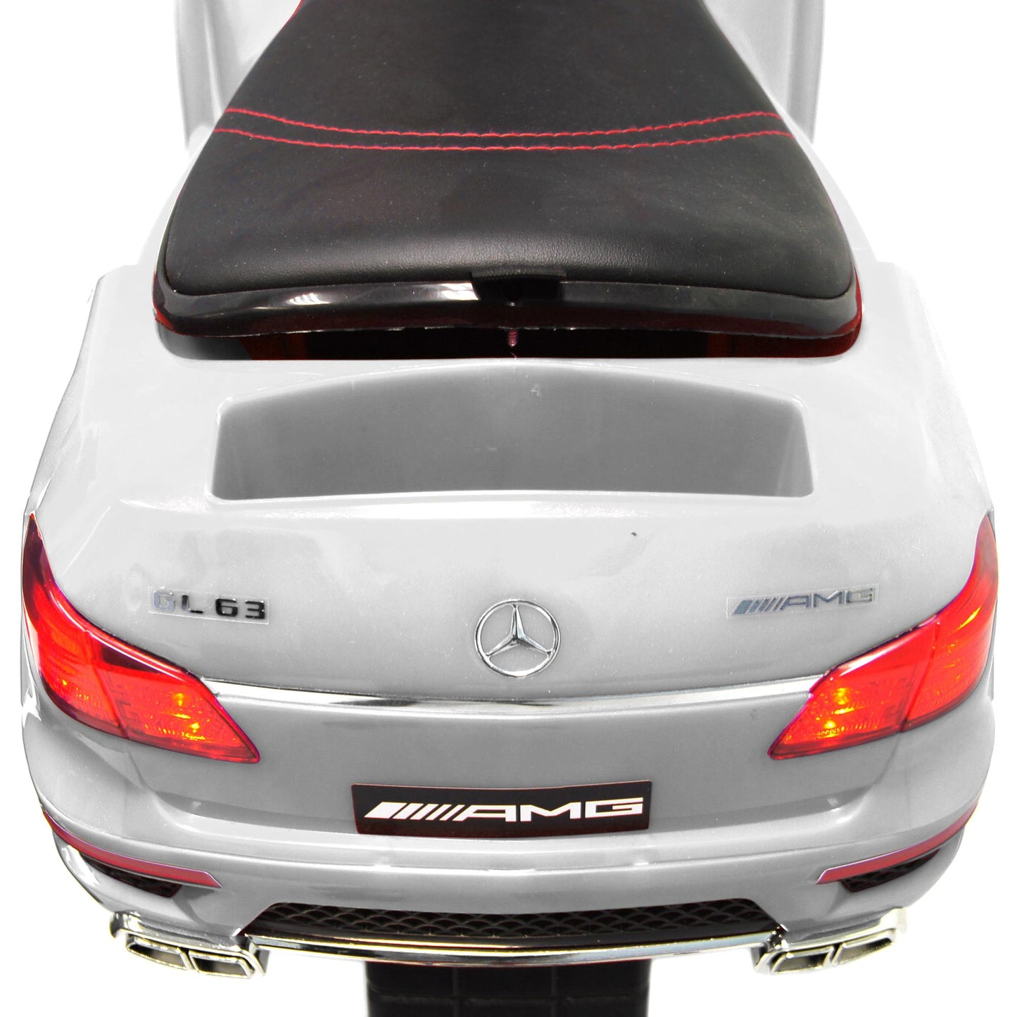 Ride On Cars Baby Mercedes Push Car Stroller w/ LED Lights, White (2 Pack)