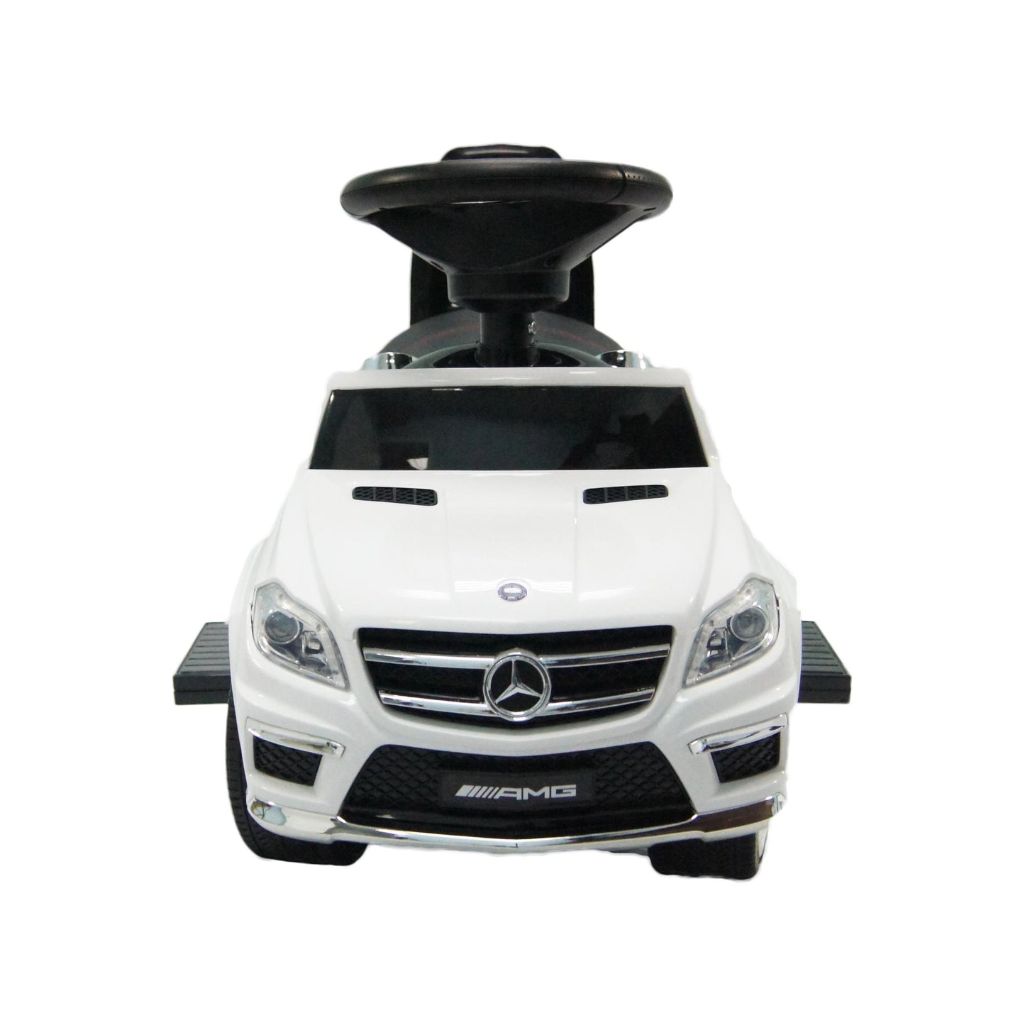 Ride On Cars Baby Mercedes Push Car Stroller w/ LED Lights, White (2 Pack)