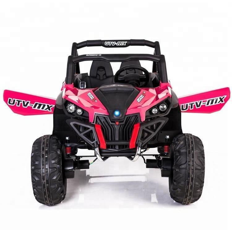 KIDS VIP 2 Seater Sport Edition 4X4 12V By / UTV Style Kids Electric Ride On Car with Leather Seat, Rubber Wheels, Music, Bluetooth, RC