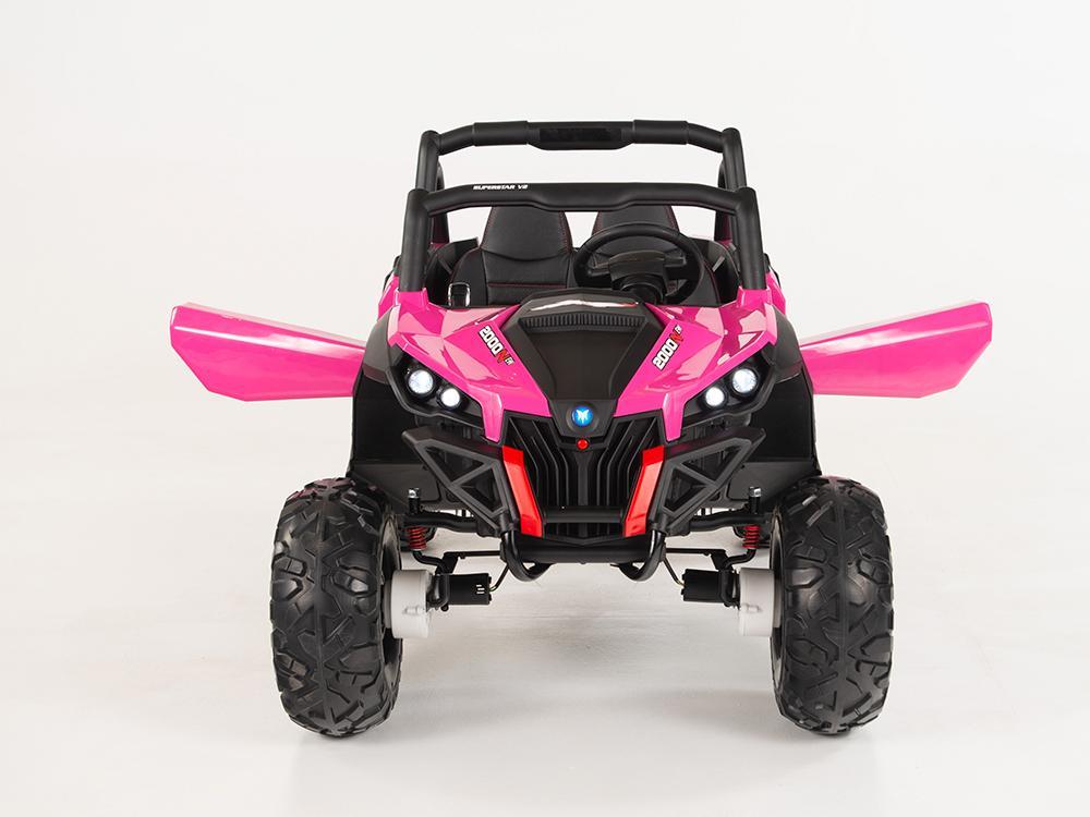 KIDS VIP 2 Seater Sport Edition 4X4 12V By / UTV Style Kids Electric Ride On Car with Leather Seat, Rubber Wheels, Music, Bluetooth, RC
